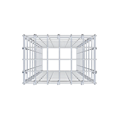 Gavión complementario de tipo 3 100 cm x 30 cm x 20 cm (largo x alto x fondo), malla 5 cm x 10 cm, anillo en C