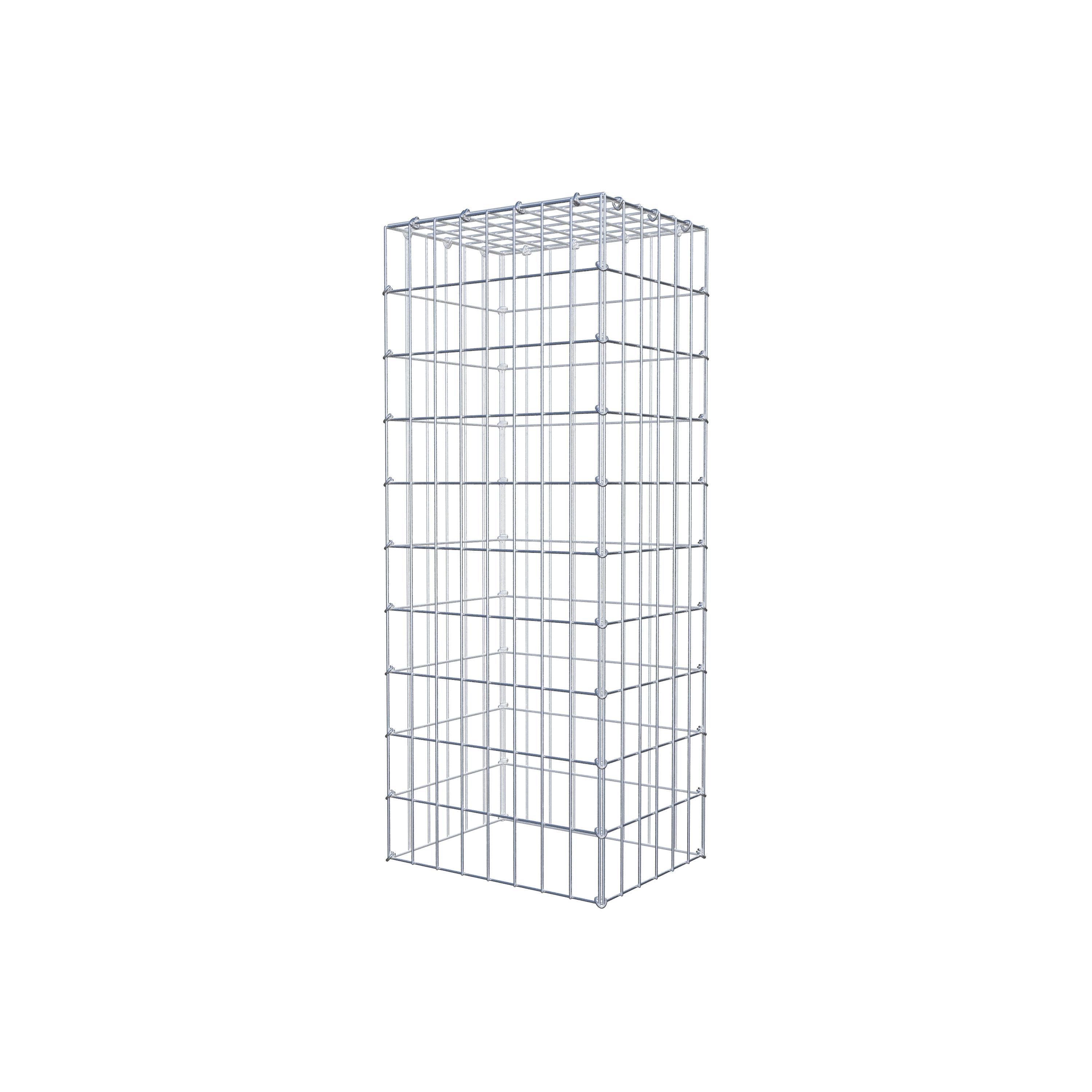 Typ 3 påbyggnadsgabion 100 cm x 30 cm x 40 cm (L x H x D), maskstorlek 5 cm x 10 cm, C-ring