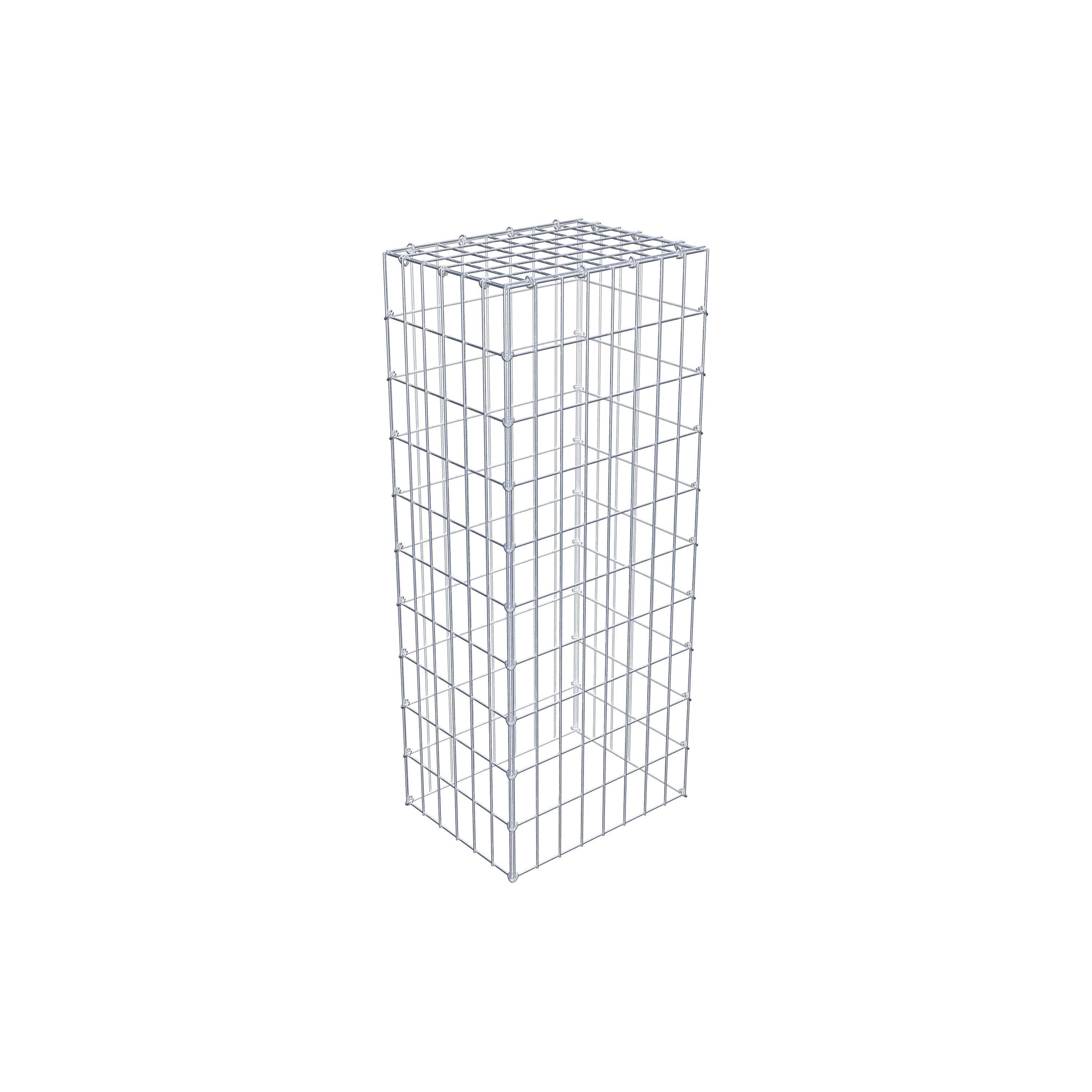 Typ 3 påbyggnadsgabion 100 cm x 30 cm x 40 cm (L x H x D), maskstorlek 5 cm x 10 cm, C-ring