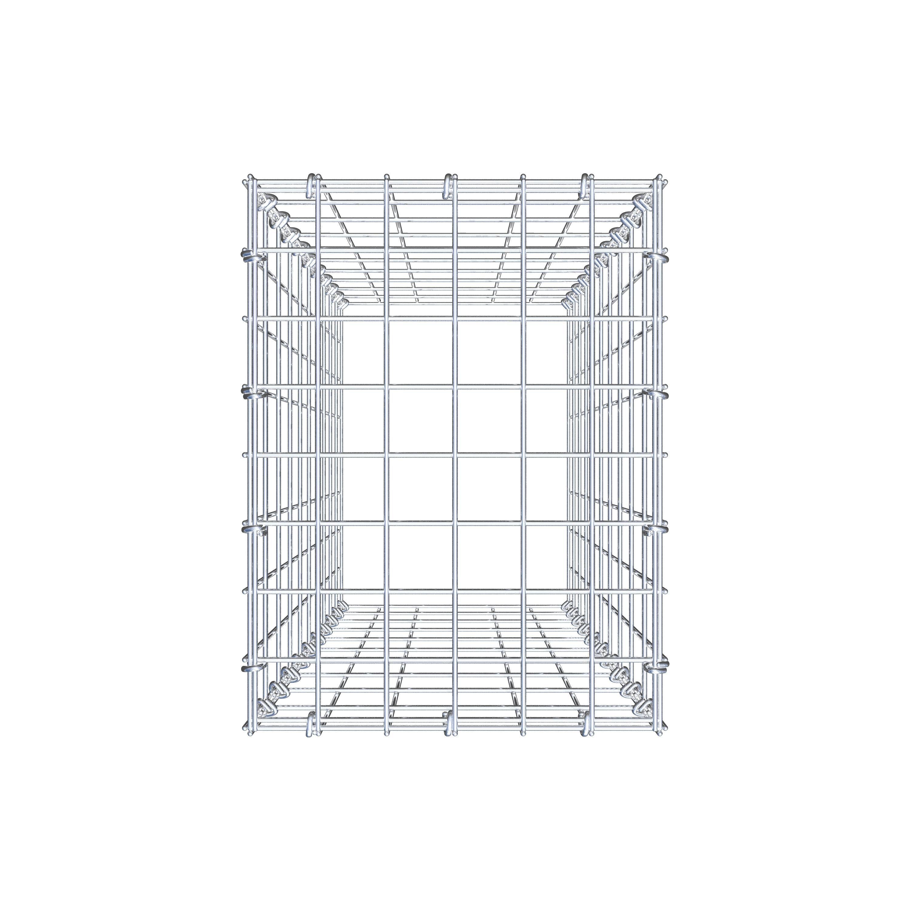 Gabião Tipo 3 100 cm x 30 cm x 40 cm (C x A x P), malhagem 5 cm x 10 cm, anel C