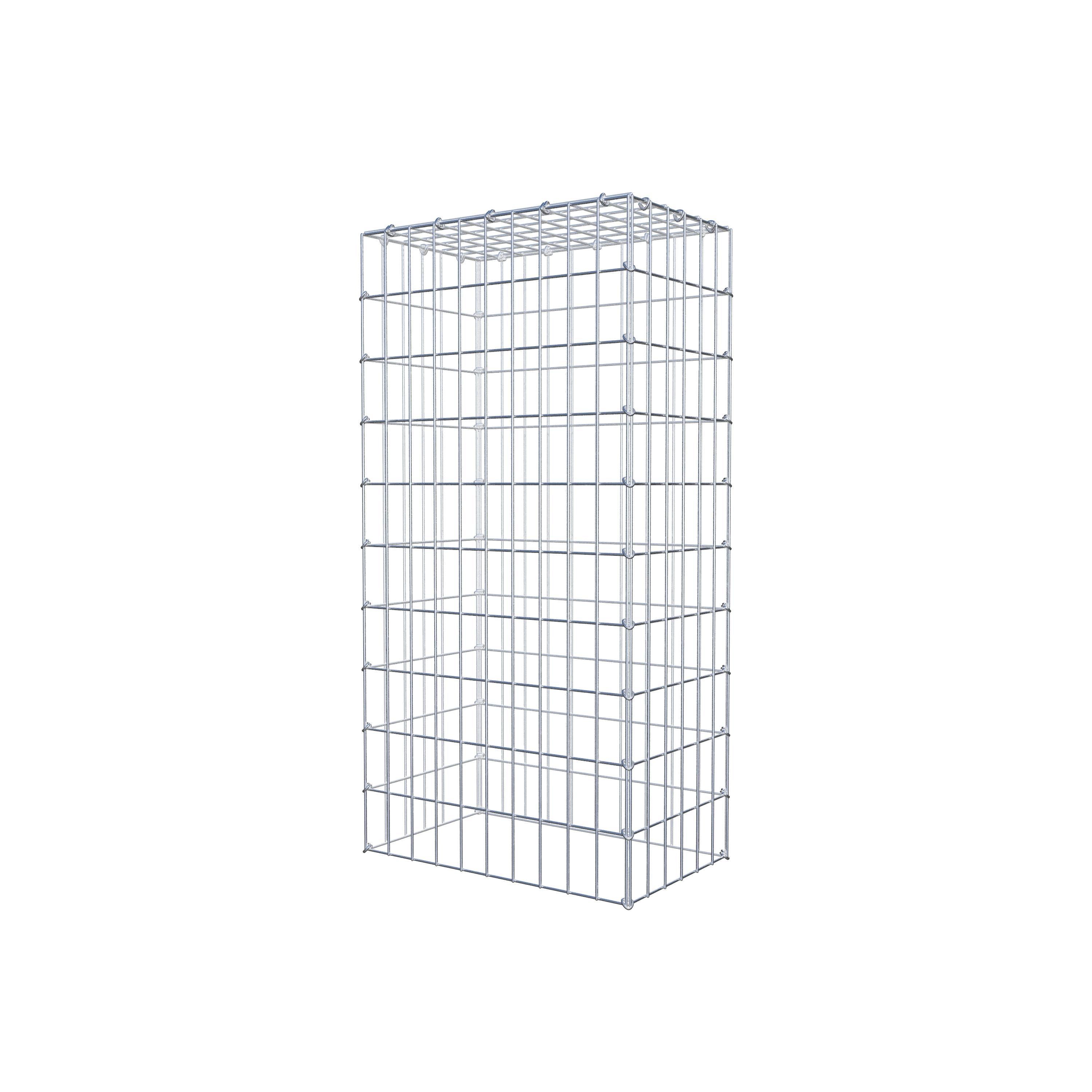 Typ 3 påbyggnadsgabion 100 cm x 30 cm x 50 cm (L x H x D), maskstorlek 5 cm x 10 cm, C-ring