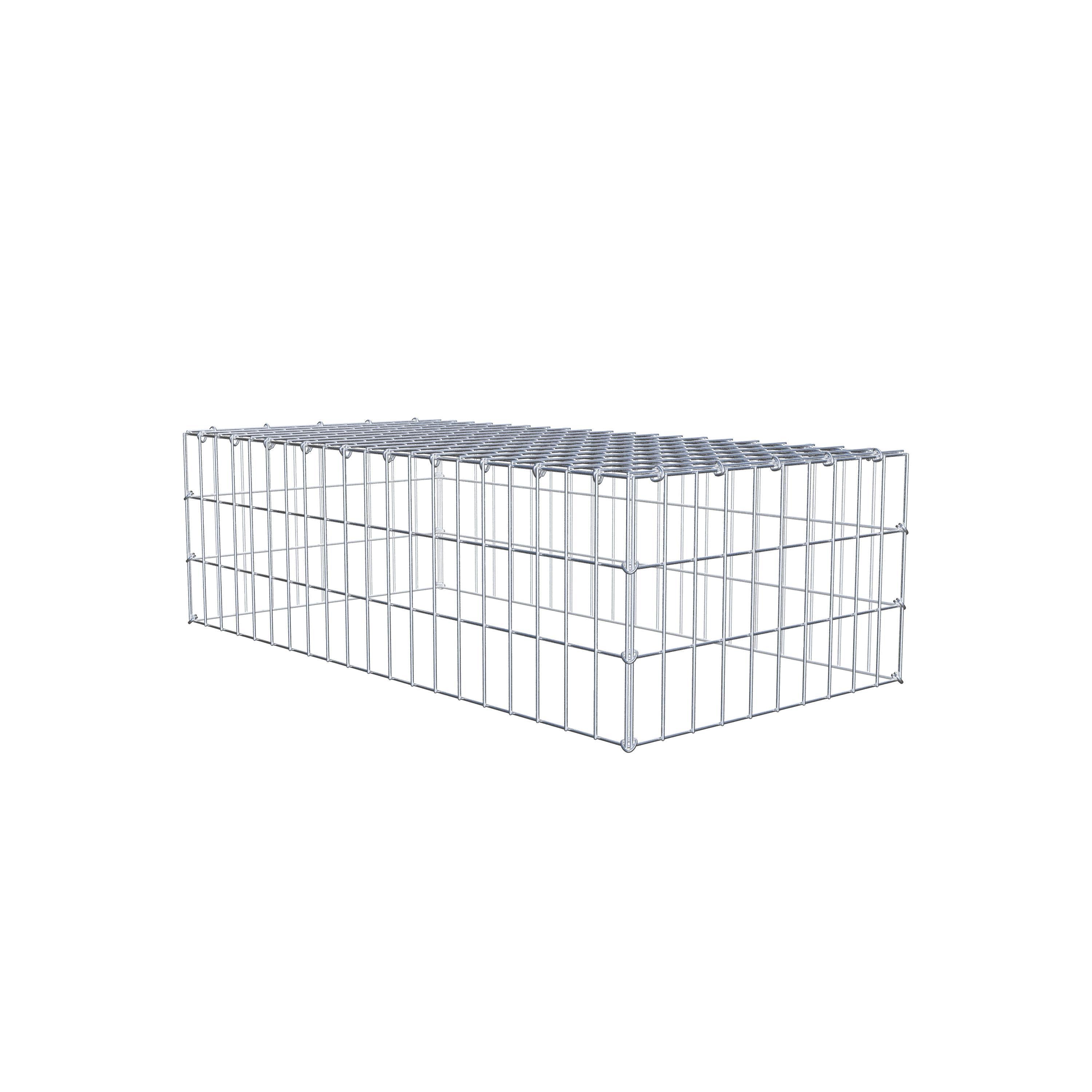 Typ 3 påbyggnadsgabion 100 cm x 30 cm x 50 cm (L x H x D), maskstorlek 5 cm x 10 cm, C-ring