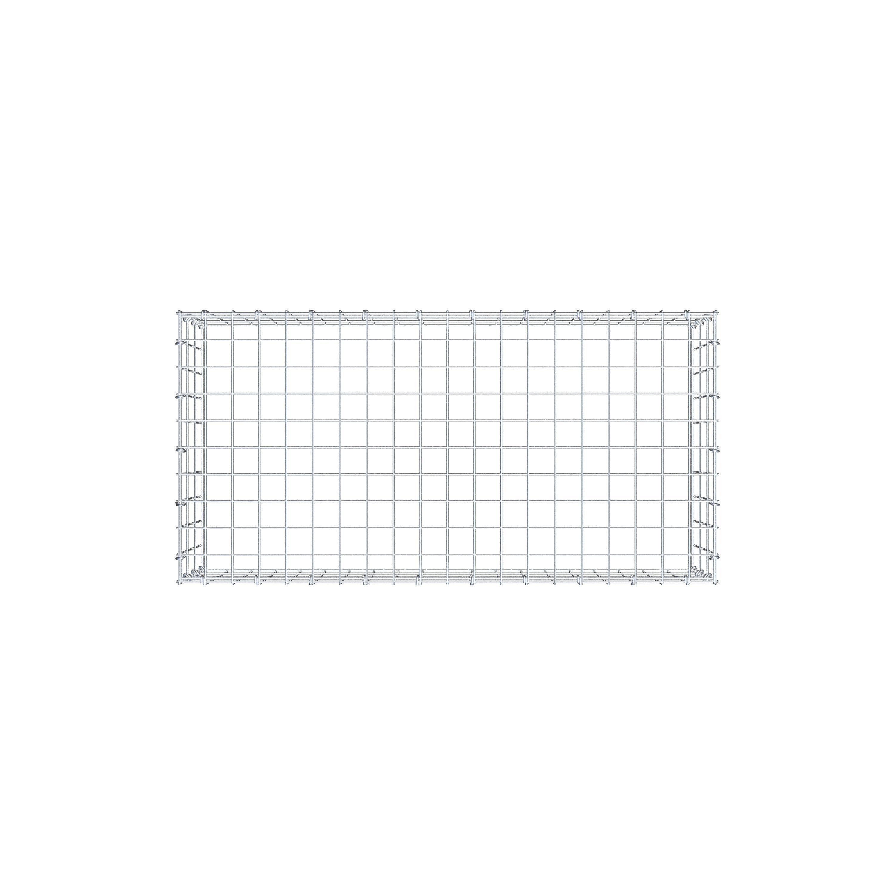 Typ 3 påbyggnadsgabion 100 cm x 30 cm x 50 cm (L x H x D), maskstorlek 5 cm x 10 cm, C-ring