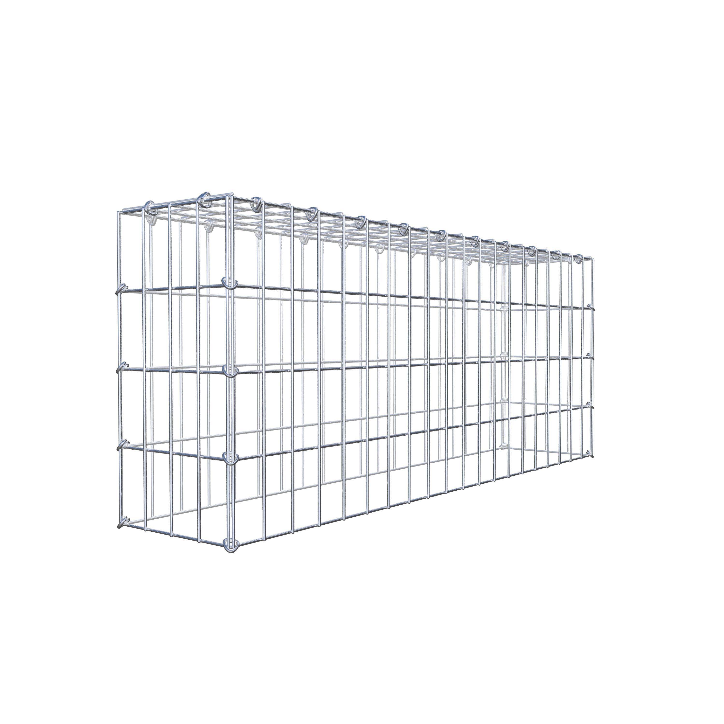 Typ 3 påbyggnadsgabion 100 cm x 40 cm x 20 cm (L x H x D), maskstorlek 5 cm x 10 cm, C-ring