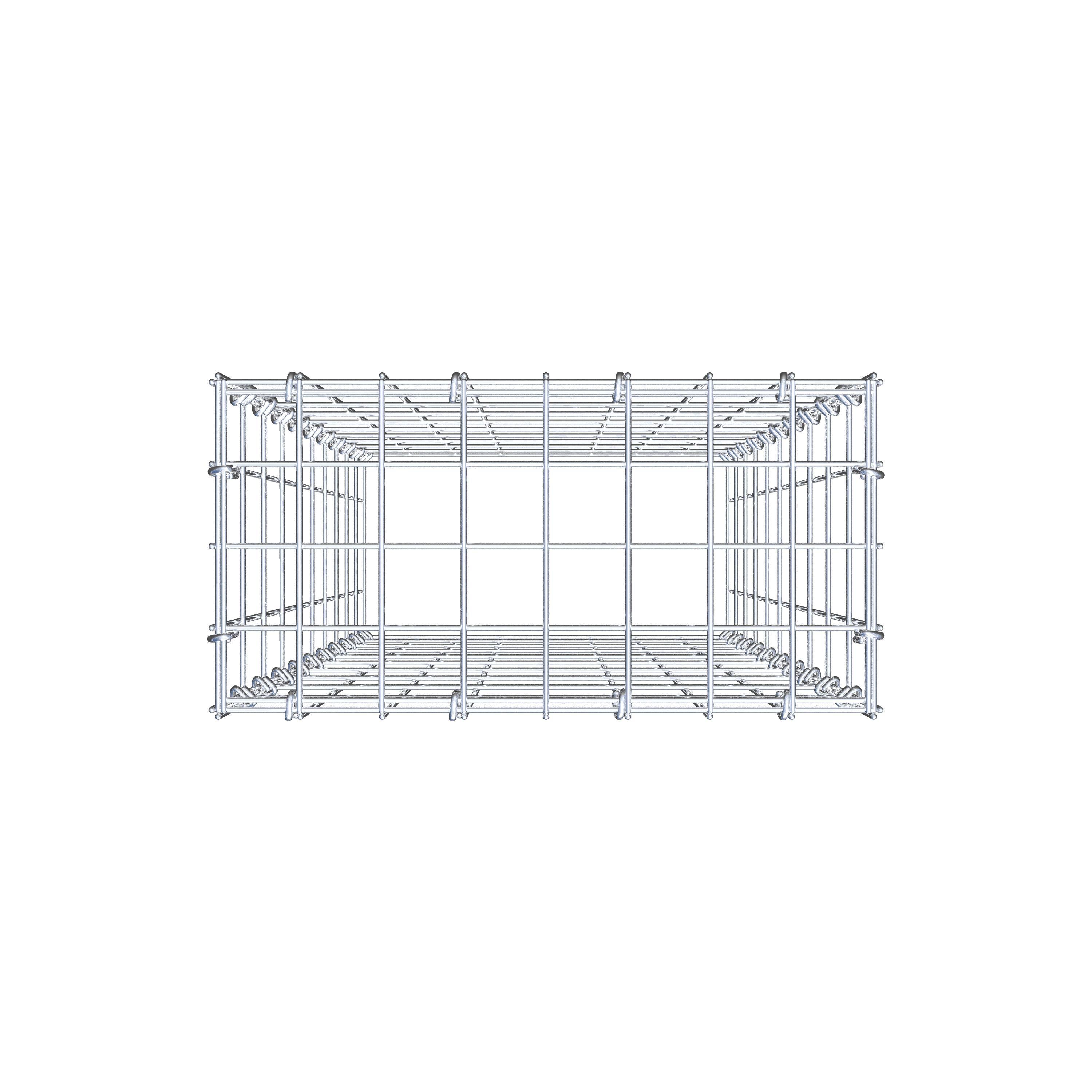 Type 3 oplegkorf 100 cm x 40 cm x 20 cm (L x H x D), maaswijdte 5 cm x 10 cm, C-ring