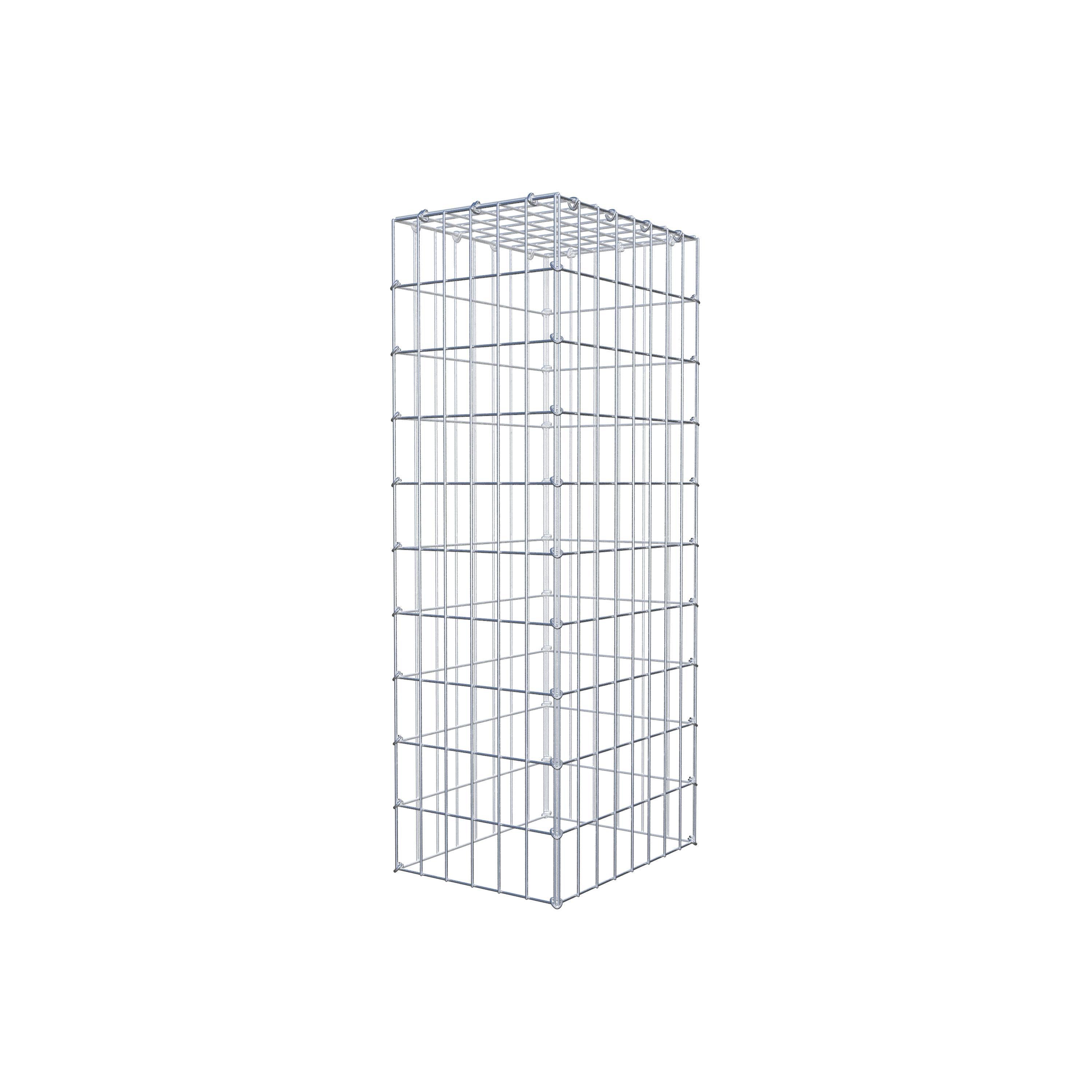 Mounted gabion type 3 100 cm x 40 cm x 30 cm (L x H x D), mesh size 5 cm x 10 cm, C-ring