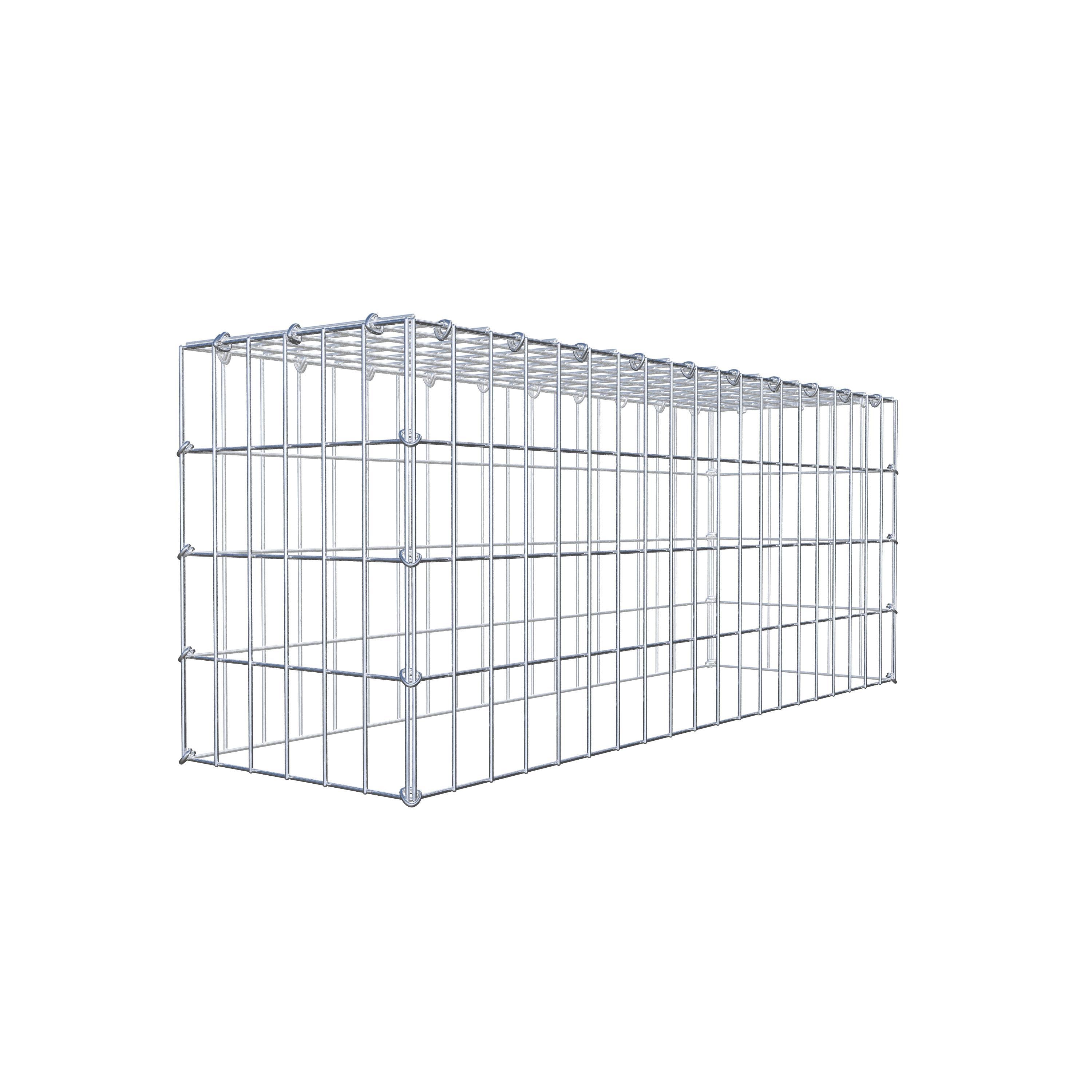 Monteret gabion type 3 100 cm x 40 cm x 30 cm (L x H x D), maskestørrelse 5 cm x 10 cm, C-ring