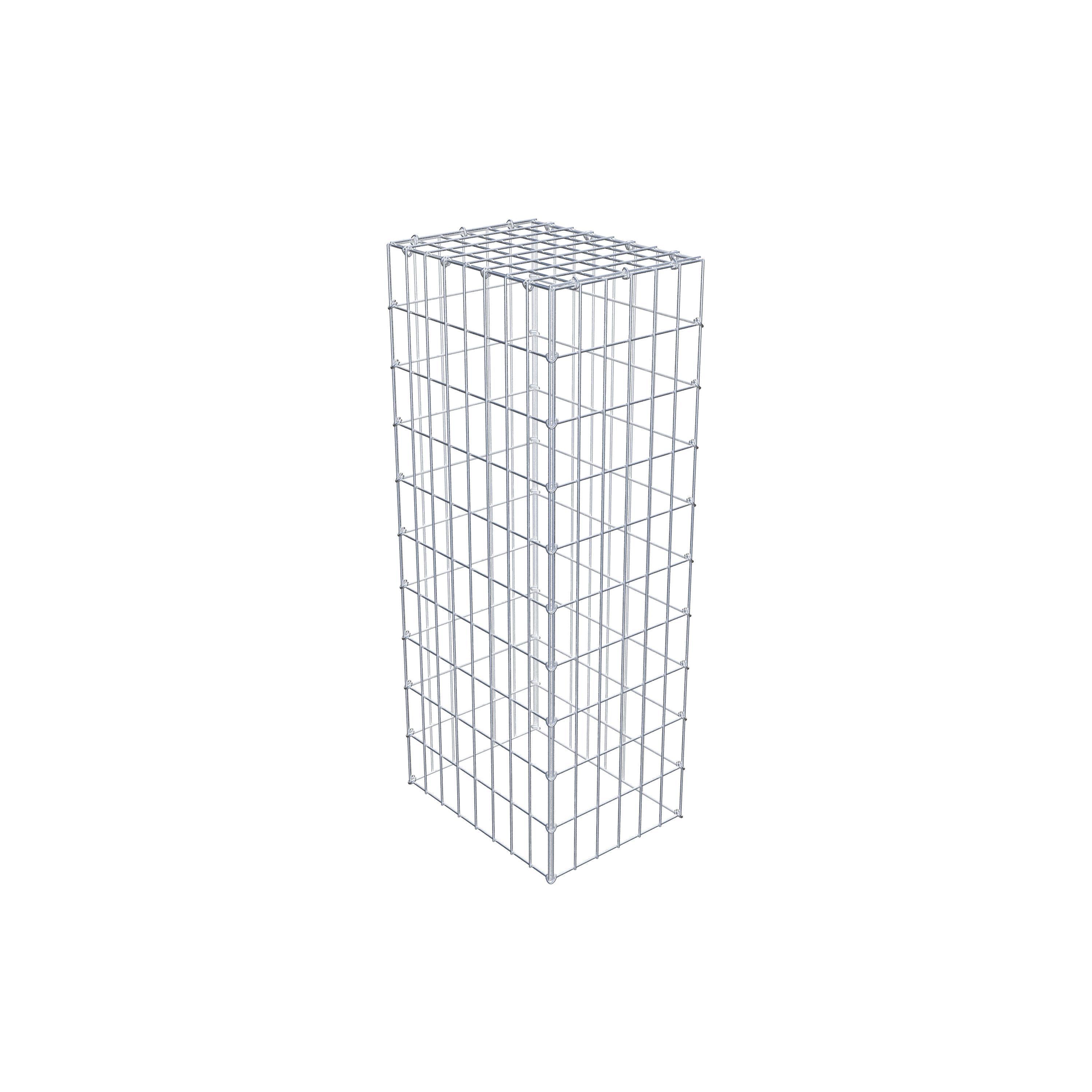 Typ 3 påbyggnadsgabion 100 cm x 40 cm x 30 cm (L x H x D), maskstorlek 5 cm x 10 cm, C-ring