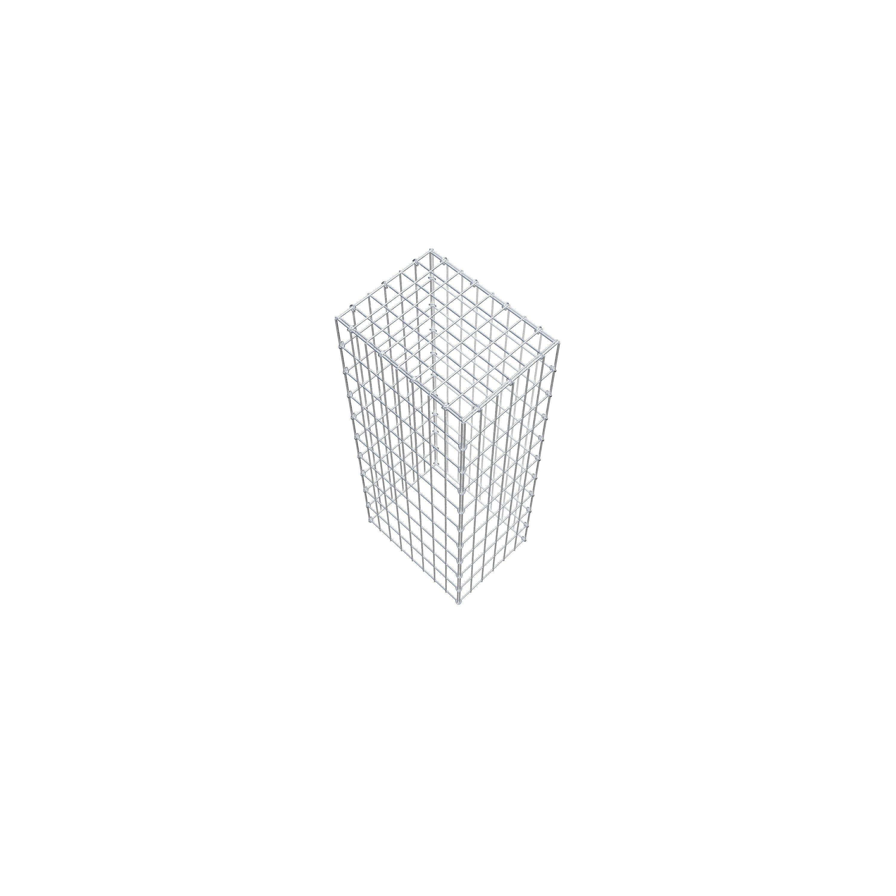 Typ 3 påbyggnadsgabion 100 cm x 40 cm x 30 cm (L x H x D), maskstorlek 5 cm x 10 cm, C-ring