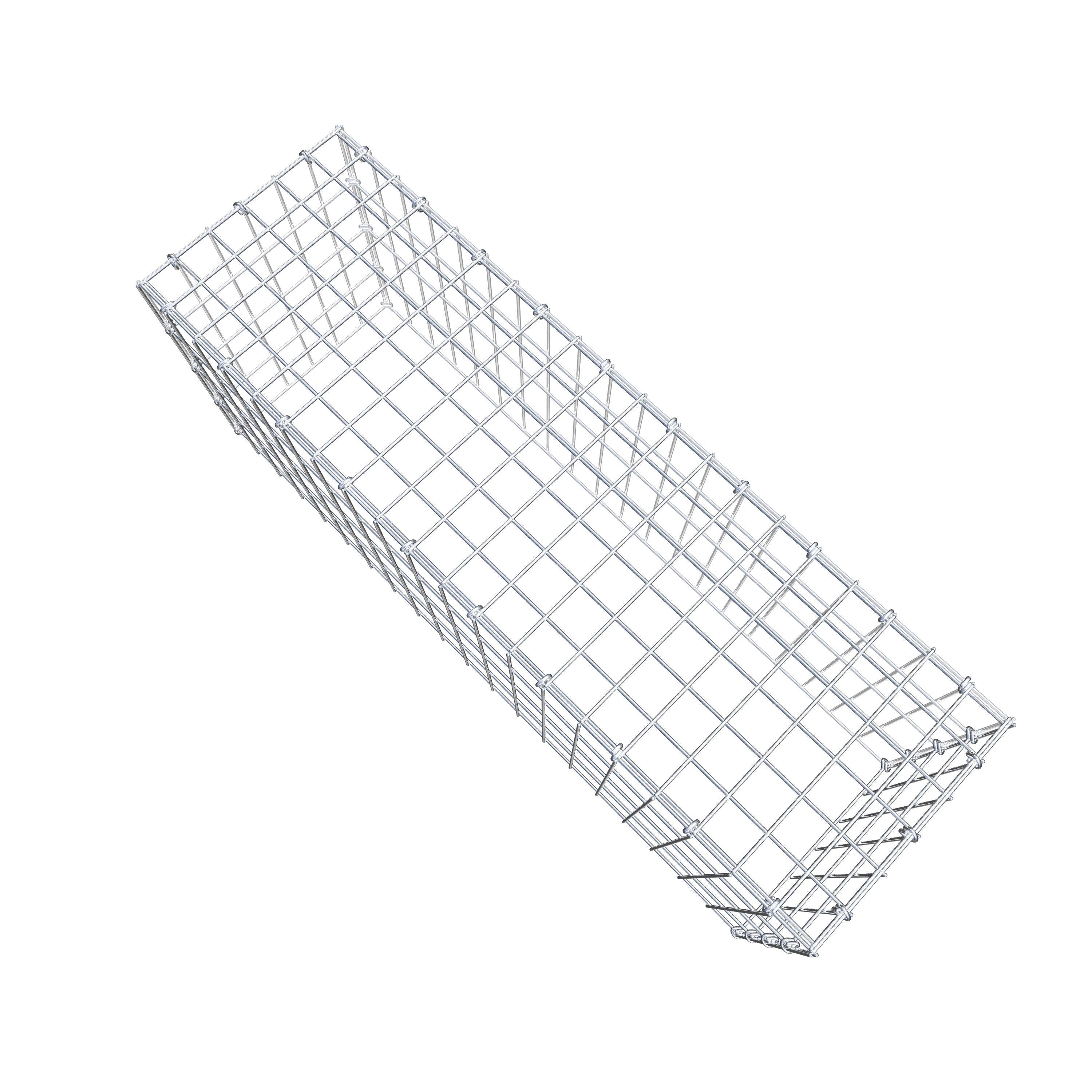 Typ 3 påbyggnadsgabion 100 cm x 40 cm x 30 cm (L x H x D), maskstorlek 5 cm x 10 cm, C-ring