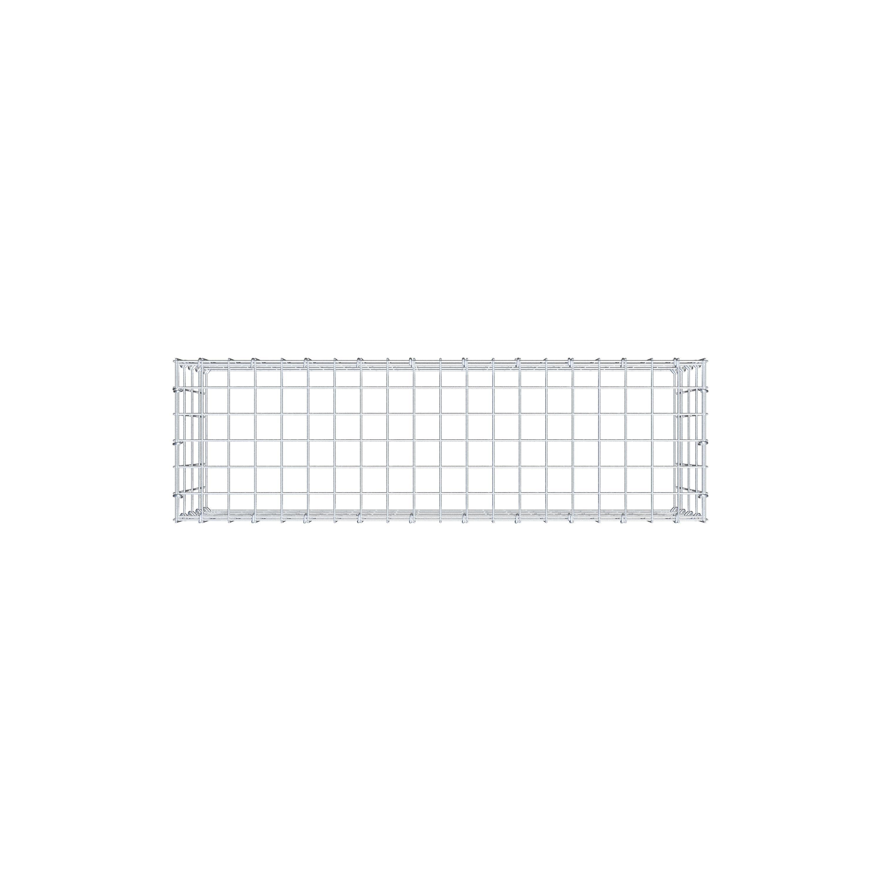 Mounted gabion type 3 100 cm x 40 cm x 30 cm (L x H x D), mesh size 5 cm x 10 cm, C-ring