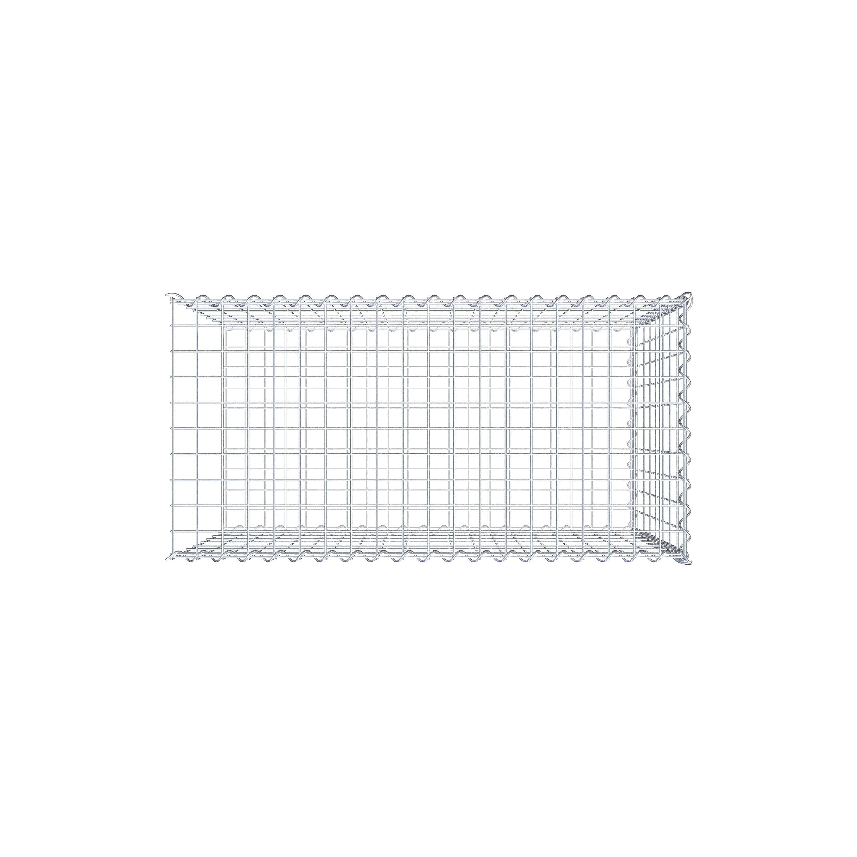 Gabion rapporté type 2 100 cm x 80 cm x 50 cm (L x H x P), mailles 5 cm x 10 cm, spirale