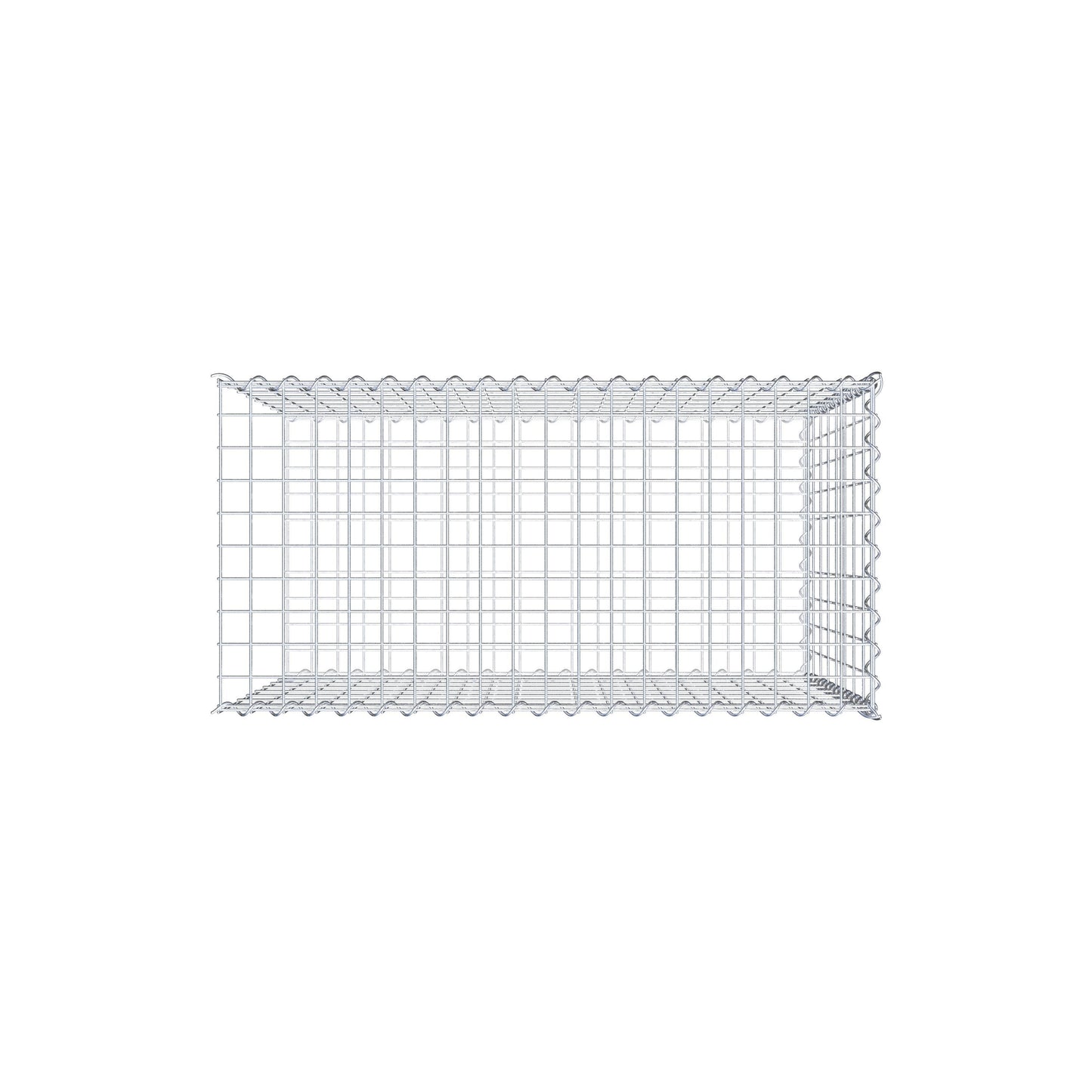 Grown-on gabion type 2 100 cm x 80 cm x 50 cm (L x H x D), mesh size 5 cm x 10 cm, spiral