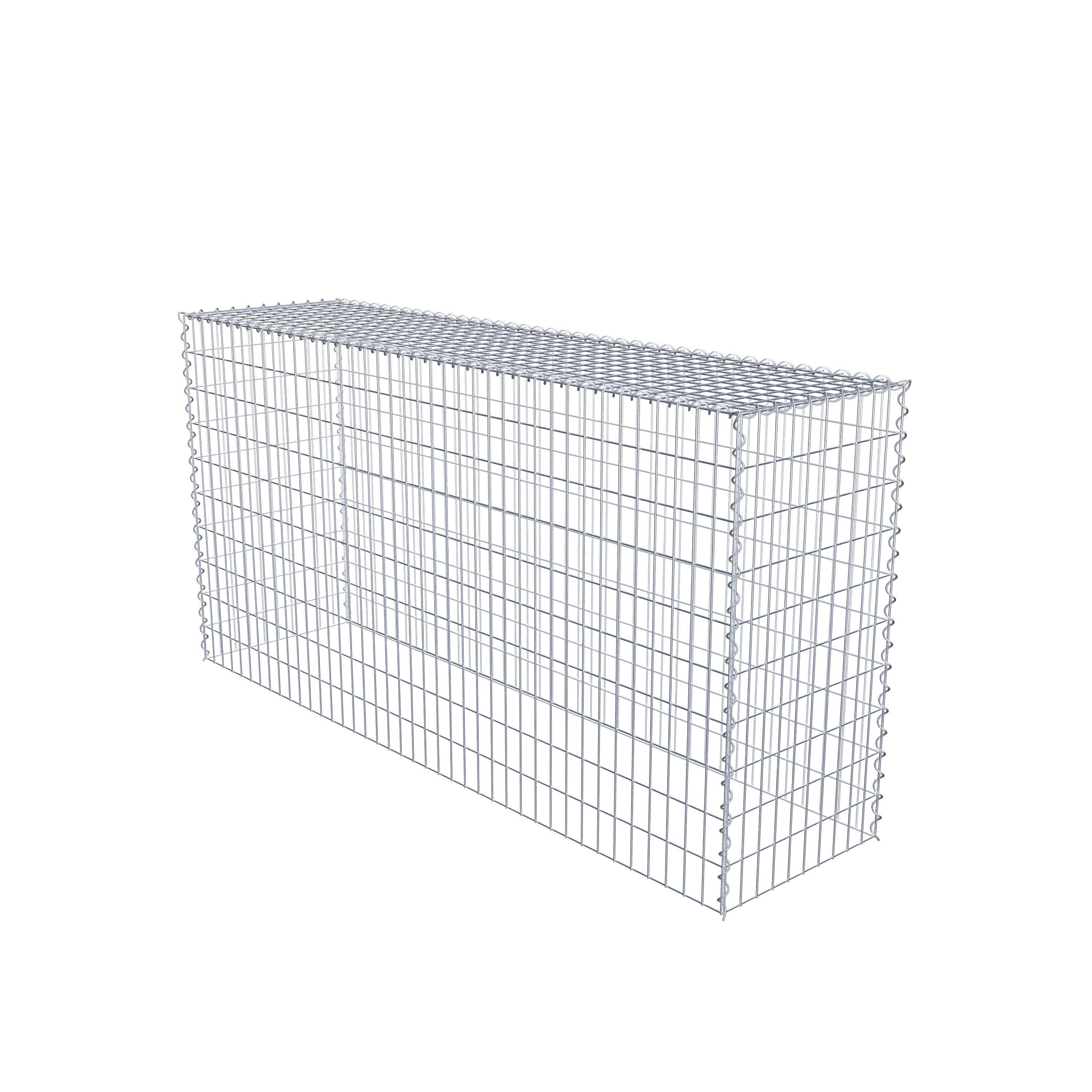 Gabion rapporté type 3 200 cm x 100 cm x 50 cm (L x H x P), mailles 5 cm x 10 cm, spirale