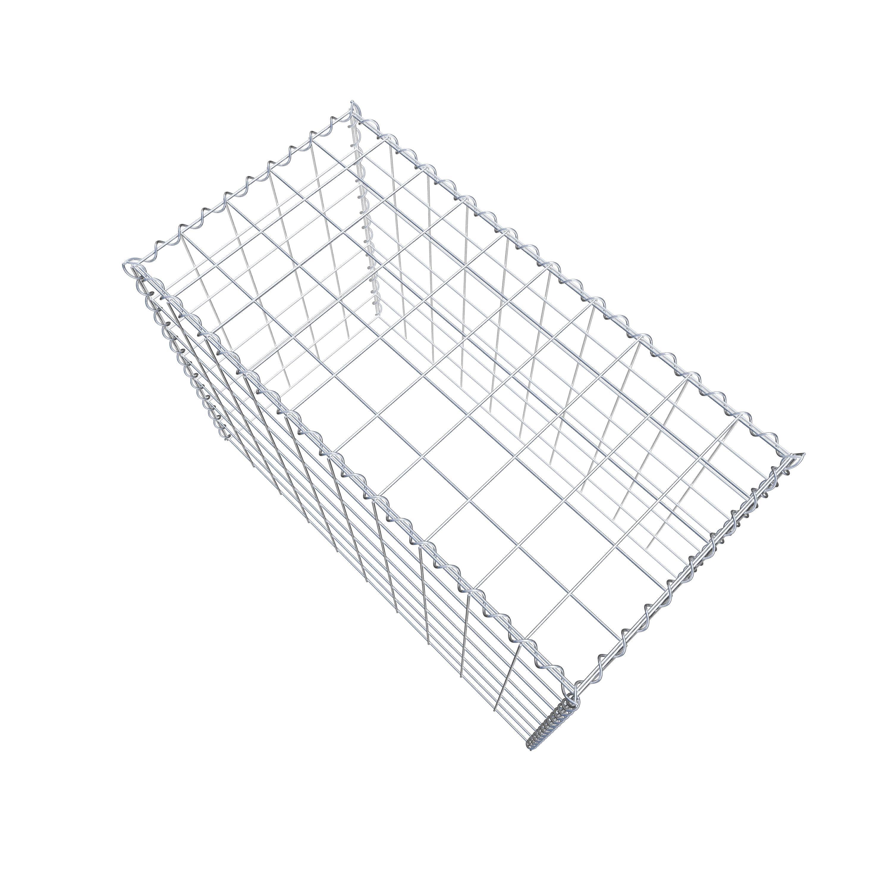 Extra gabion typ 3 100 cm x 70 cm x 50 cm (L x H x D), maskstorlek 10 cm x 10 cm, spiral