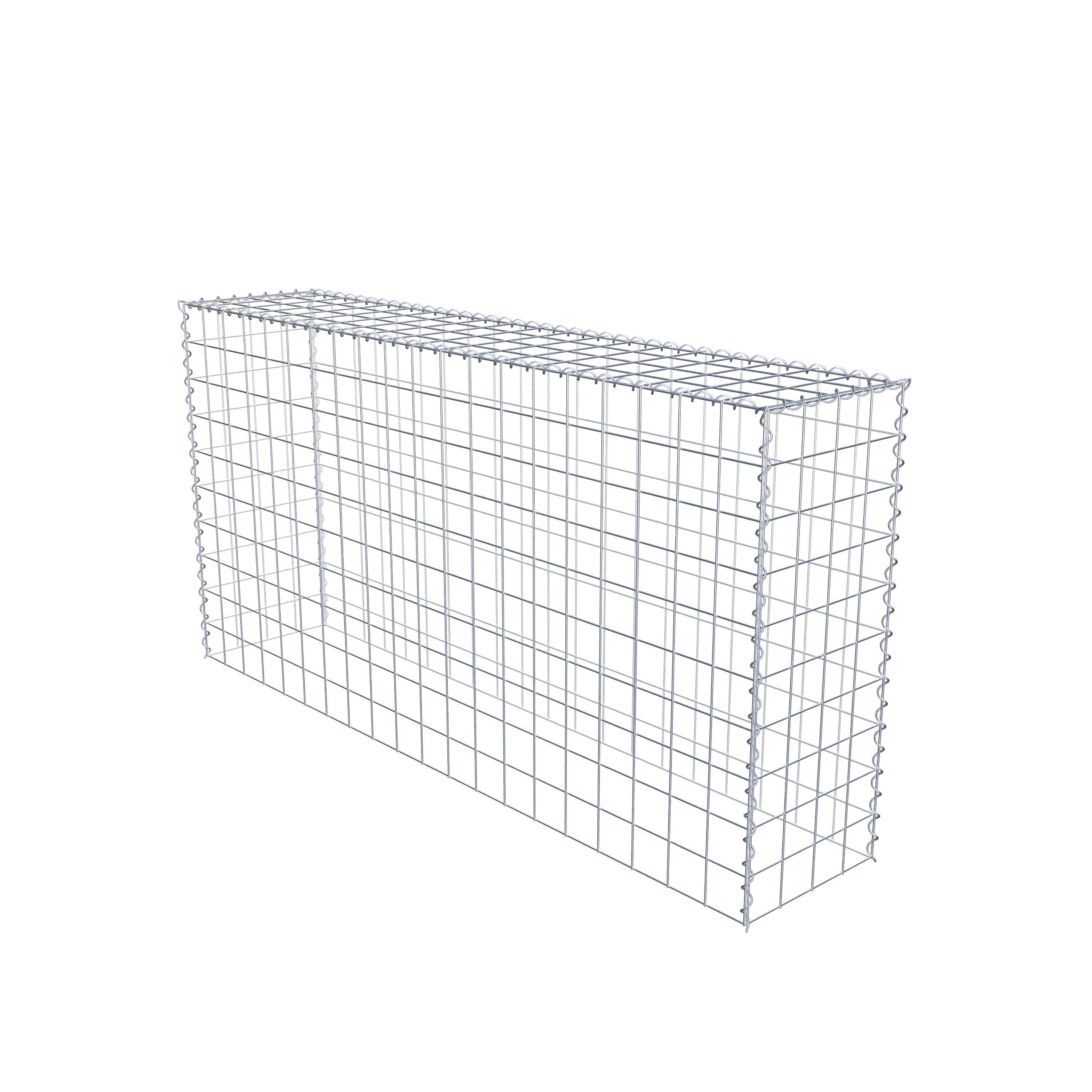 Grown-on gabion type 3 200 cm x 100 cm x 40 cm (L x H x D), mesh size 10 cm x 10 cm, spiral