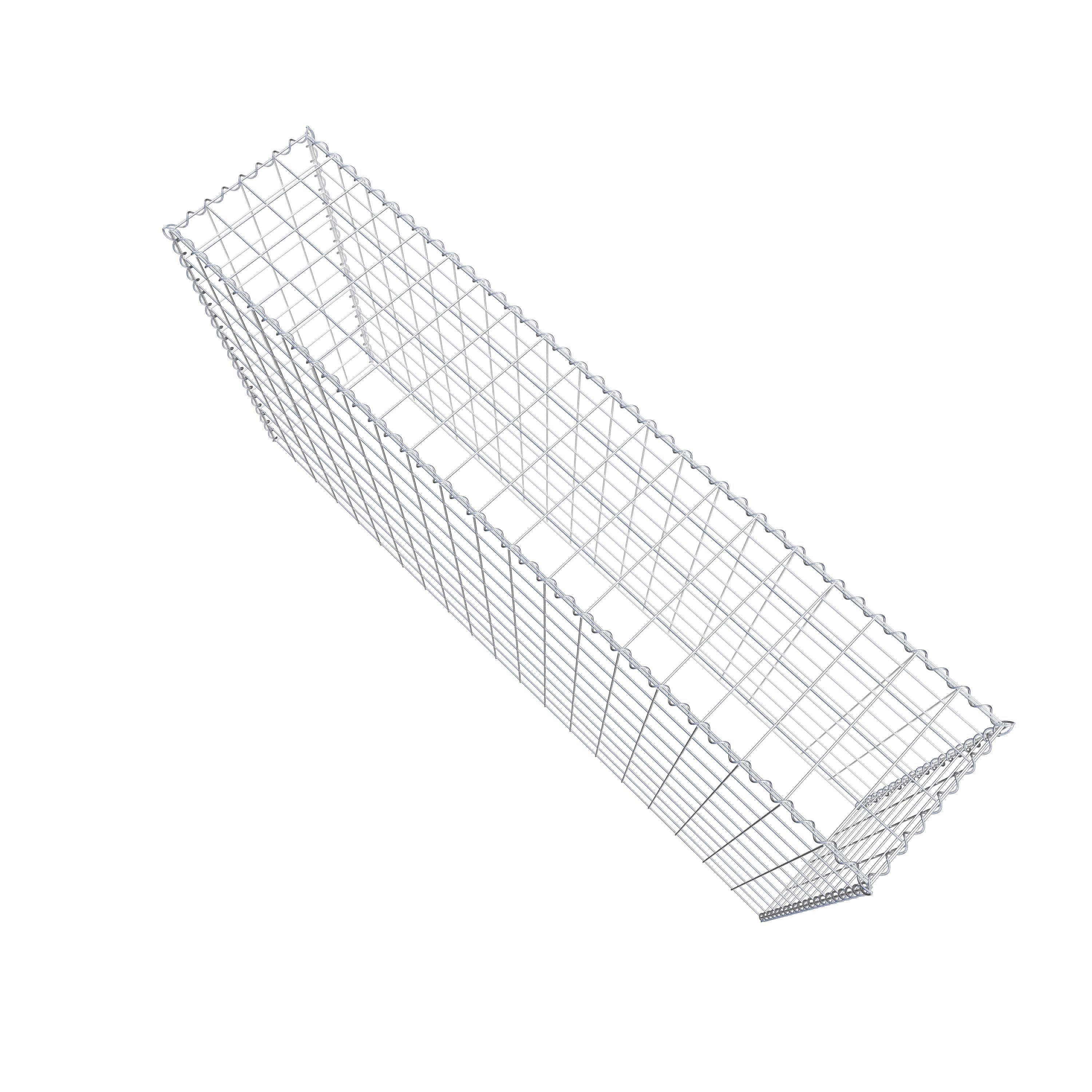 Gabion rapporté type 3 200 cm x 100 cm x 40 cm (L x H x P), mailles 10 cm x 10 cm, spirale