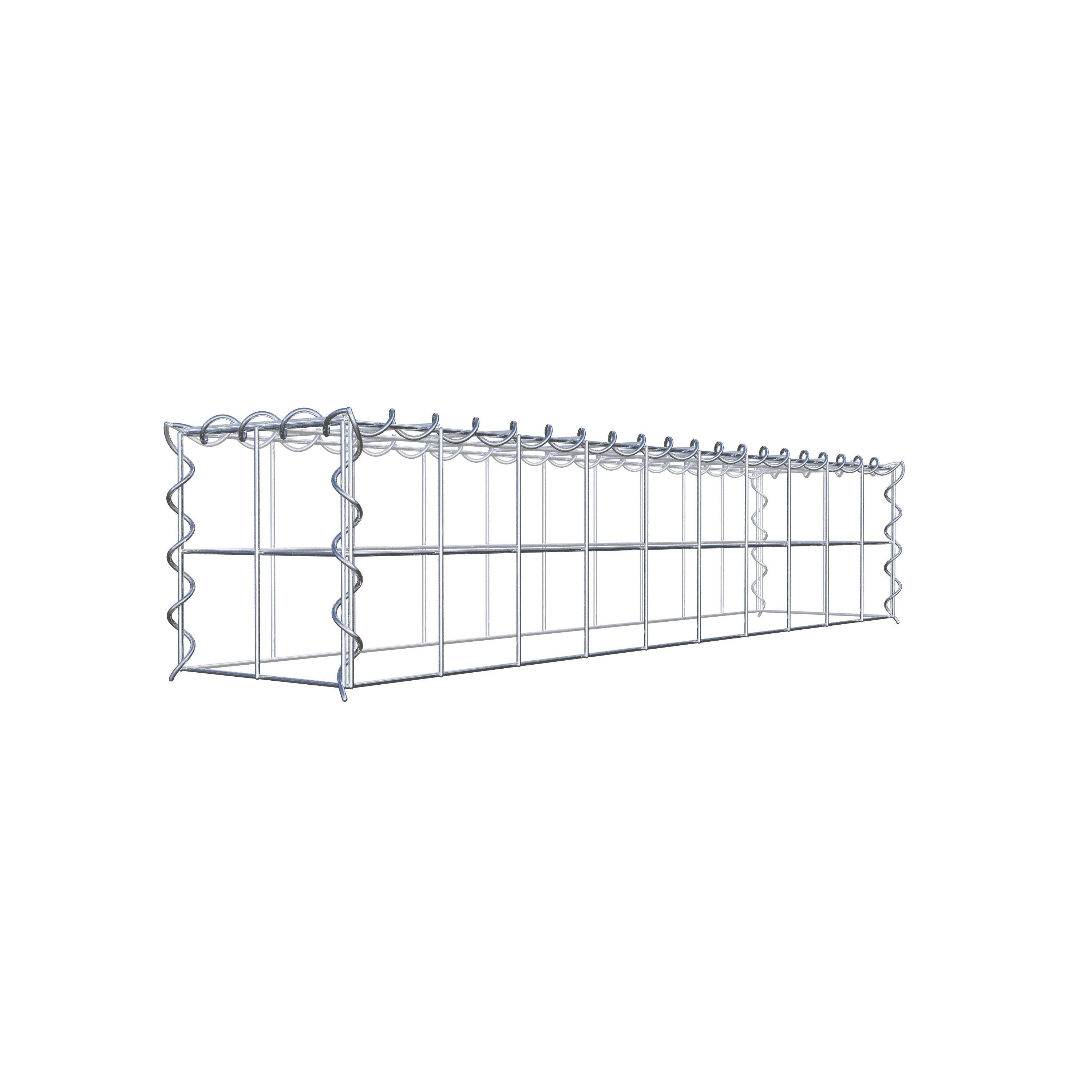 Add-on schanskorf type 3 100 cm x 20 cm x 20 cm (L x H x D), maaswijdte 10 cm x 10 cm, spiraalvormig