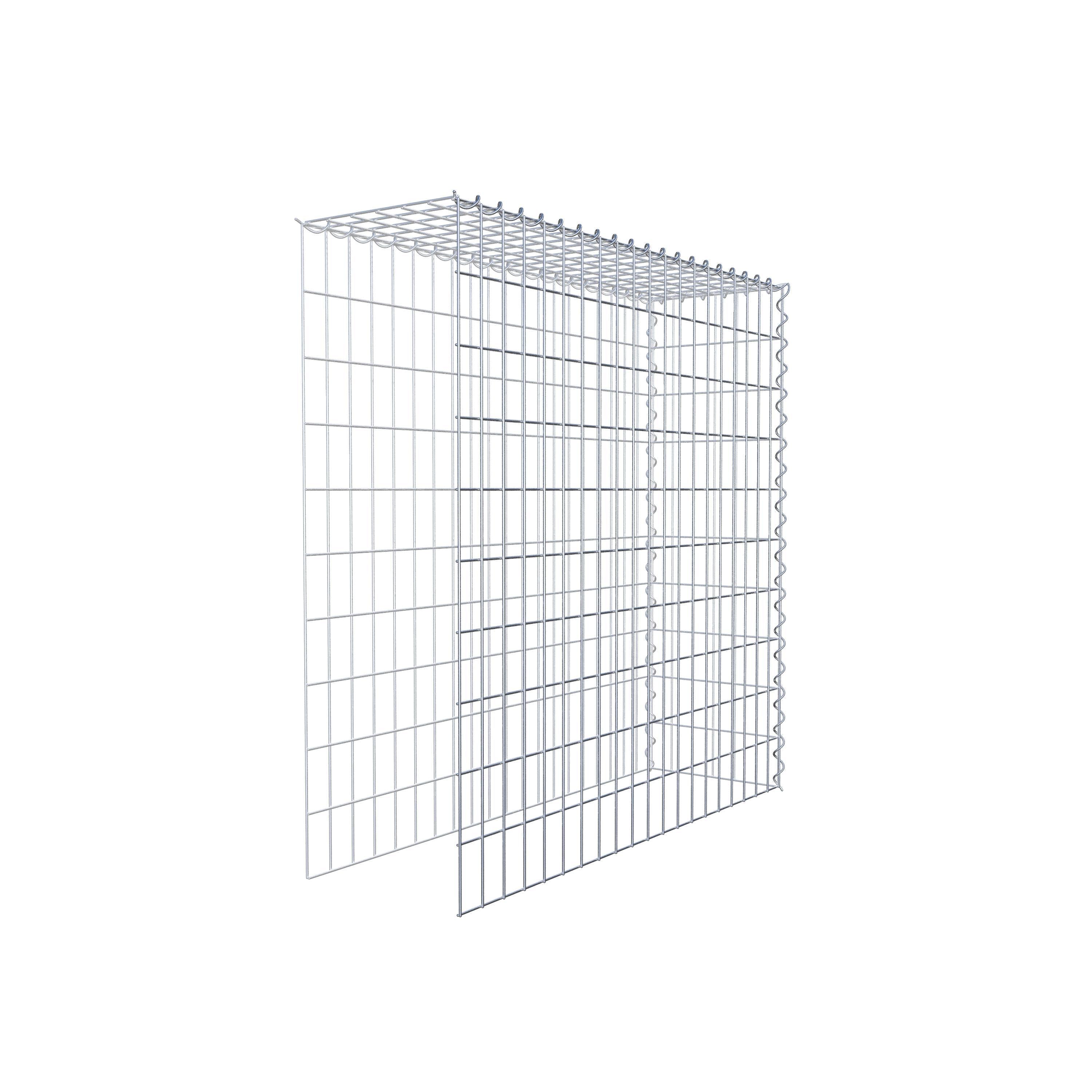 Gabion rapporté type 4 100 cm x 100 cm x 30 cm (L x H x P), mailles 5 cm x 10 cm, spirale