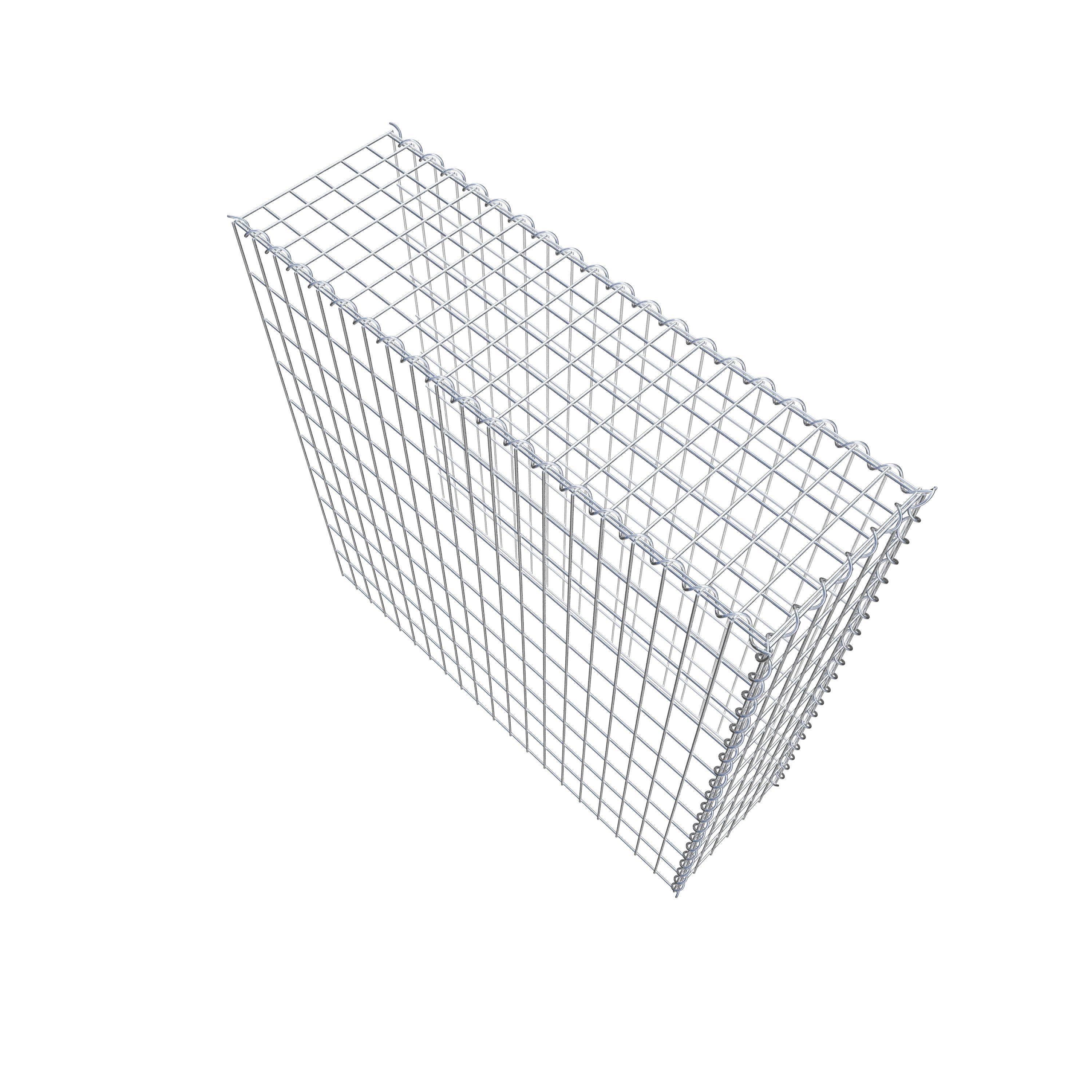 Gabion rapporté type 4 100 cm x 100 cm x 30 cm (L x H x P), mailles 5 cm x 10 cm, spirale