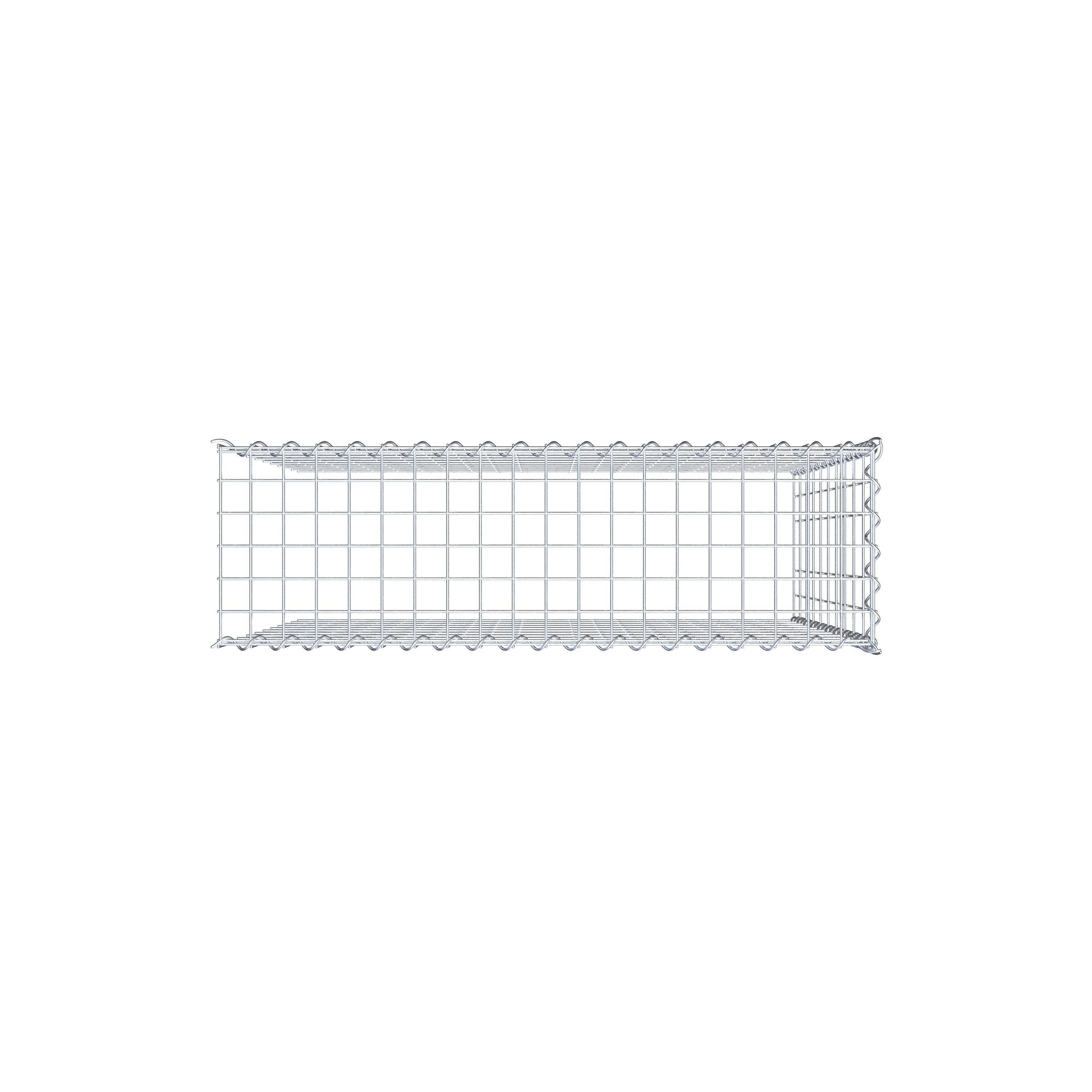 Gabion rapporté type 4 100 cm x 100 cm x 30 cm (L x H x P), mailles 5 cm x 10 cm, spirale