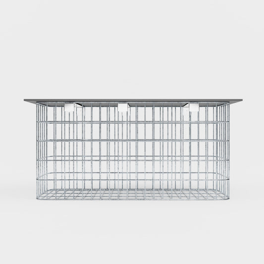 Tuinbank 102 x 50 x 32 cm MW 5 x 10 cm thermisch verzinkt, met gerecycled bovenblad in antraciet