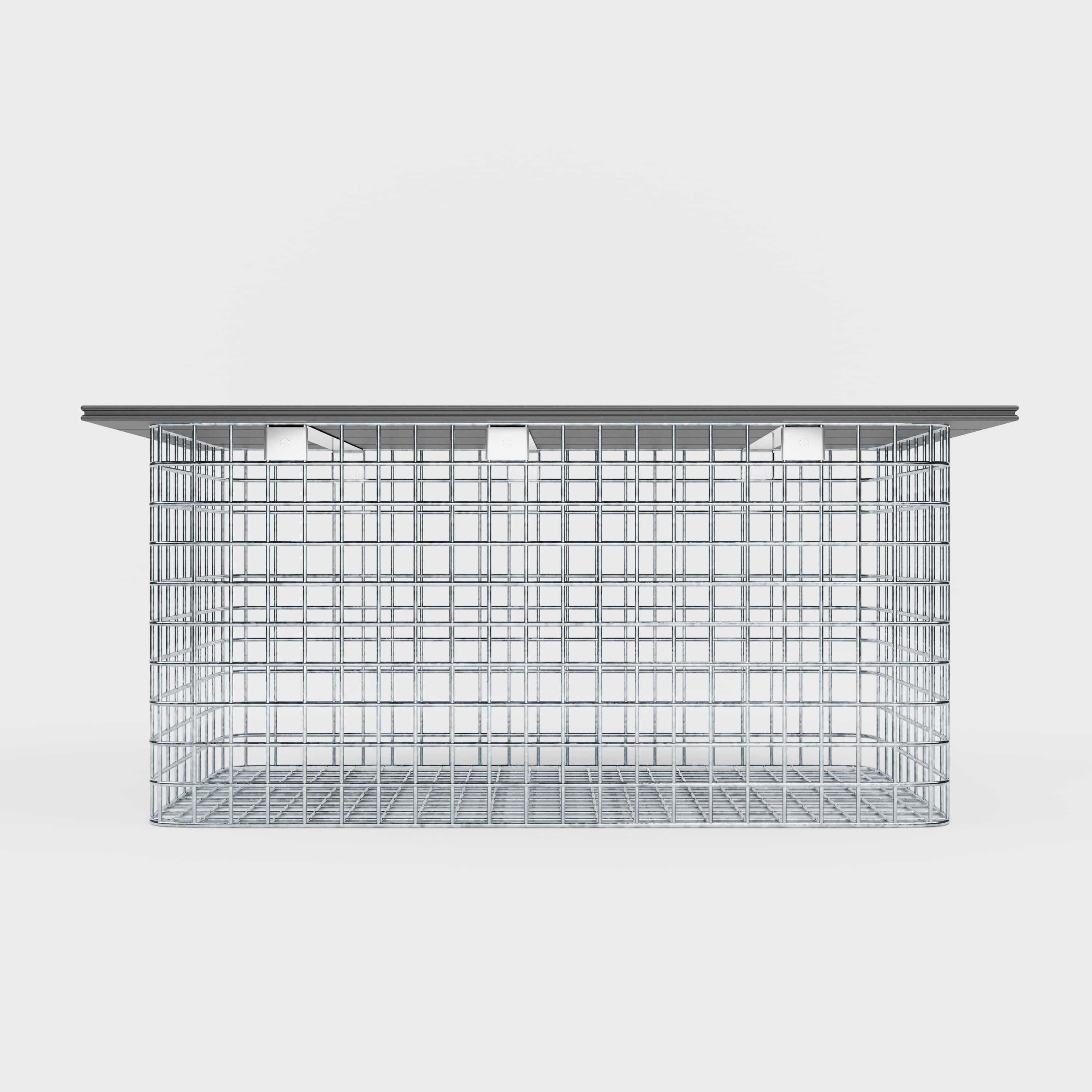 Trädgårdsbänk 102 x 50 x 52 cm MW 5 x 5 cm varmförzinkad, med återvunnen toppskiva i antracit