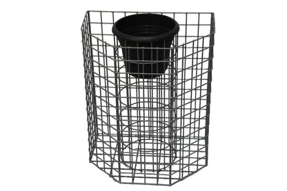 Media columna octogonal para flores, altura 62 cm, MW 5 x 5 cm, galvanizada en caliente incl. maceta