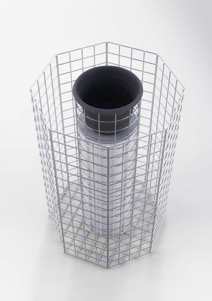 Colonne de fleurs octogonale hauteur 62 cm MW 5 x 5 cm, galvanisé à chaud, pot inclus