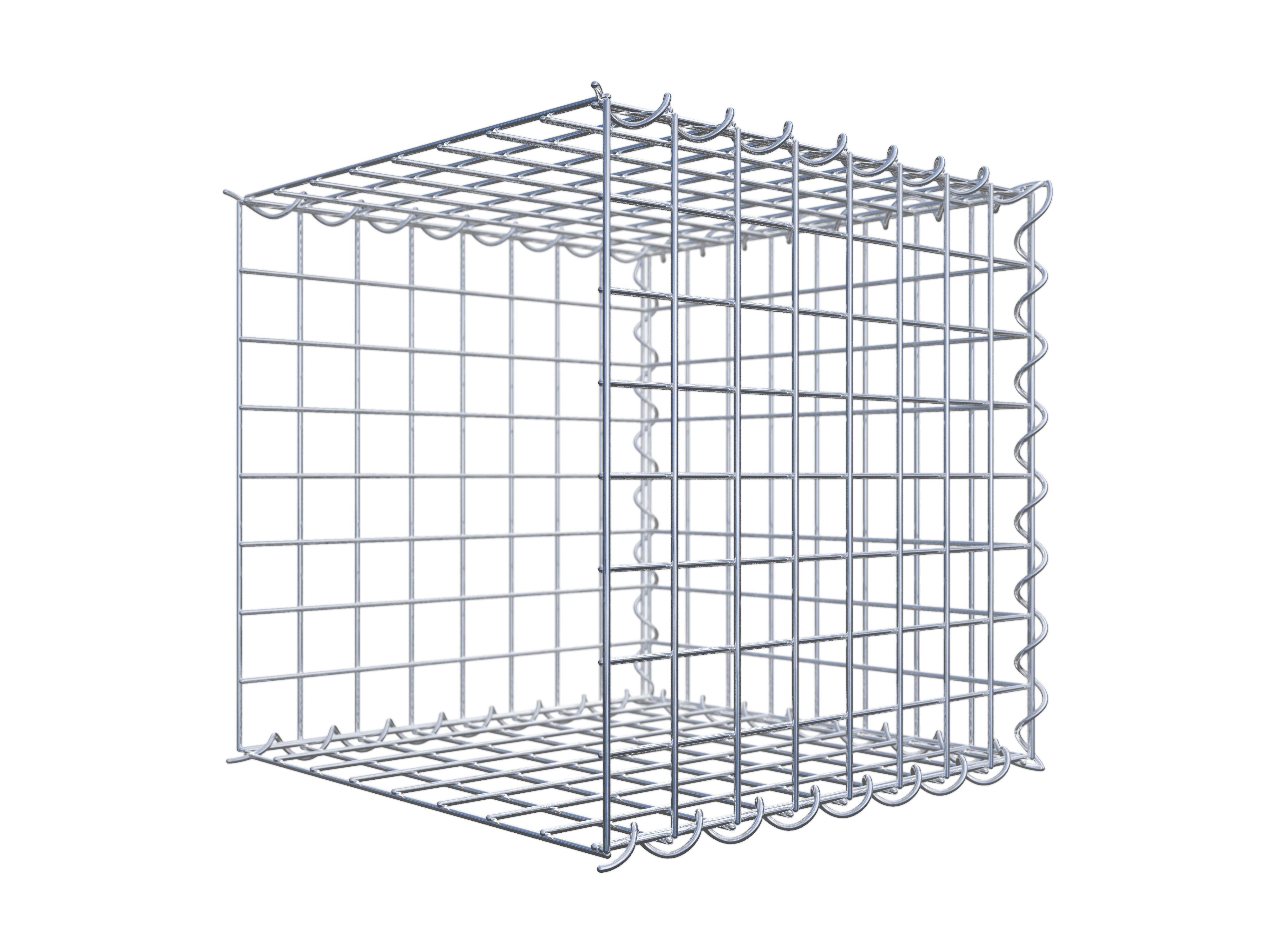 Gabion rapporté type 2 40 cm x 40 cm x 40 cm (L x H x P), mailles 5 cm x 5 cm, spirale
