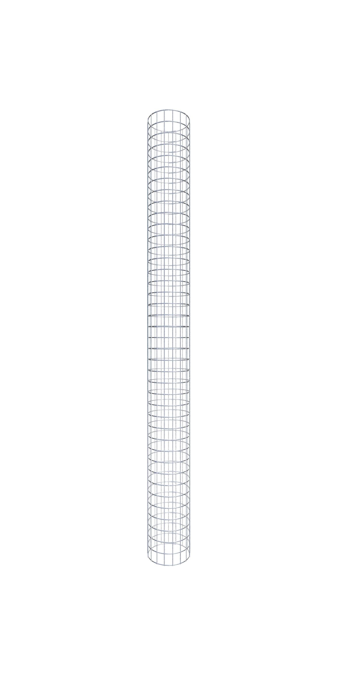 Gabionpelare, rund, varmförzinkad, 27 cm diameter, 200 cm höjd, MW 5 cm x 10 cm