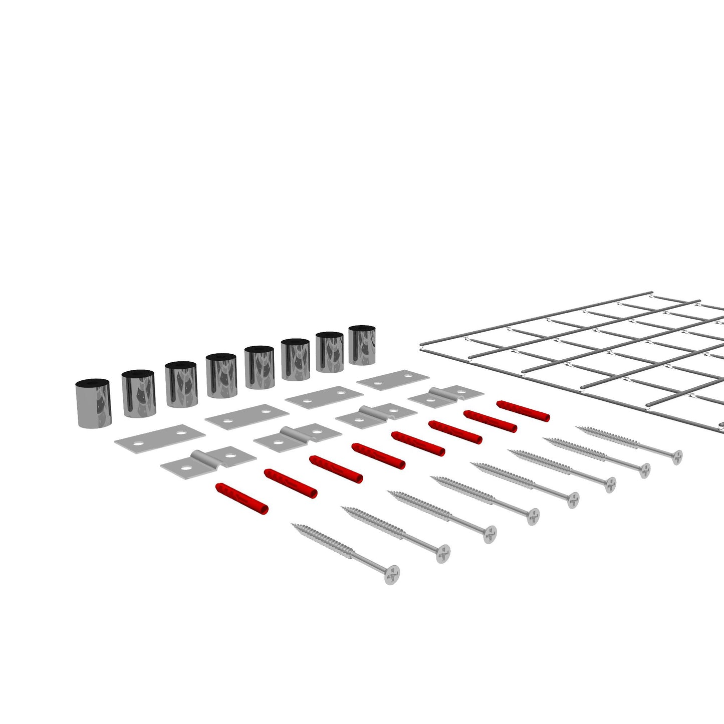 Treliça decorativa / treliça (incl. material de montagem) tamanho da malha 5 x 5 cm