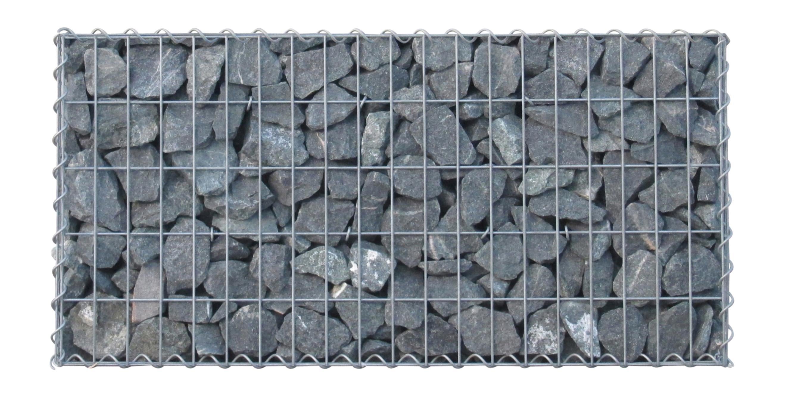 Gabion 200 cm x 100 cm x 20 cm (L x H x D), maskestørrelse 5 cm x 10 cm, spiral