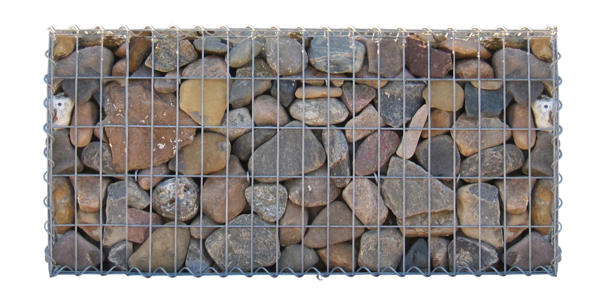 Gabion 50 cm x 50 cm x 50 cm (L x H x D), mesh size 5 cm x 10 cm, spiral