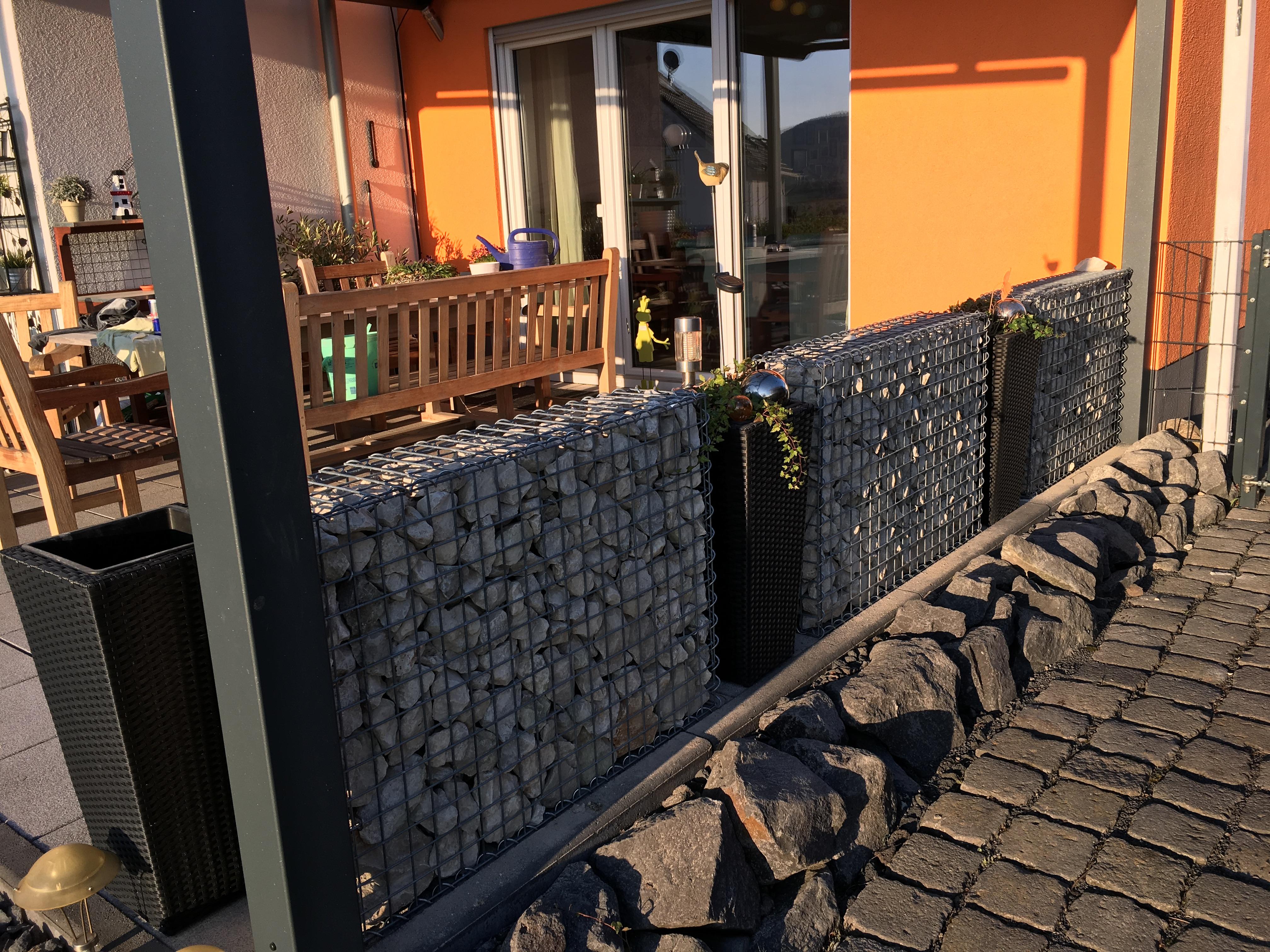 Gabion 100 cm x 70 cm x 20 cm (L x H x D), maskstorlek 5 cm x 5 cm, C-ring