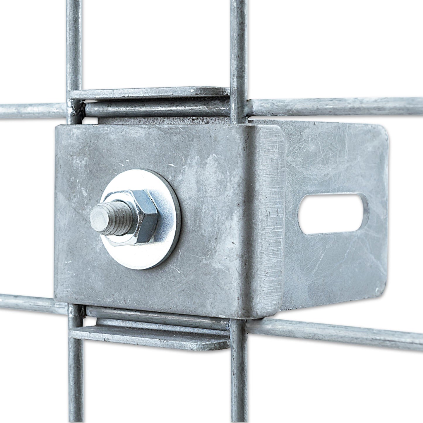 Klemme med hegnsholder Netbredde 5 cm x 5 cm, galvaniseret