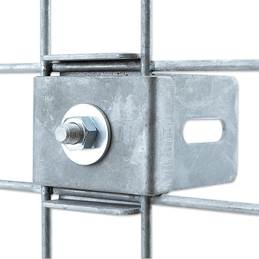 Clamp with fence holder Mesh width 5 cm x 5 cm, galvanized