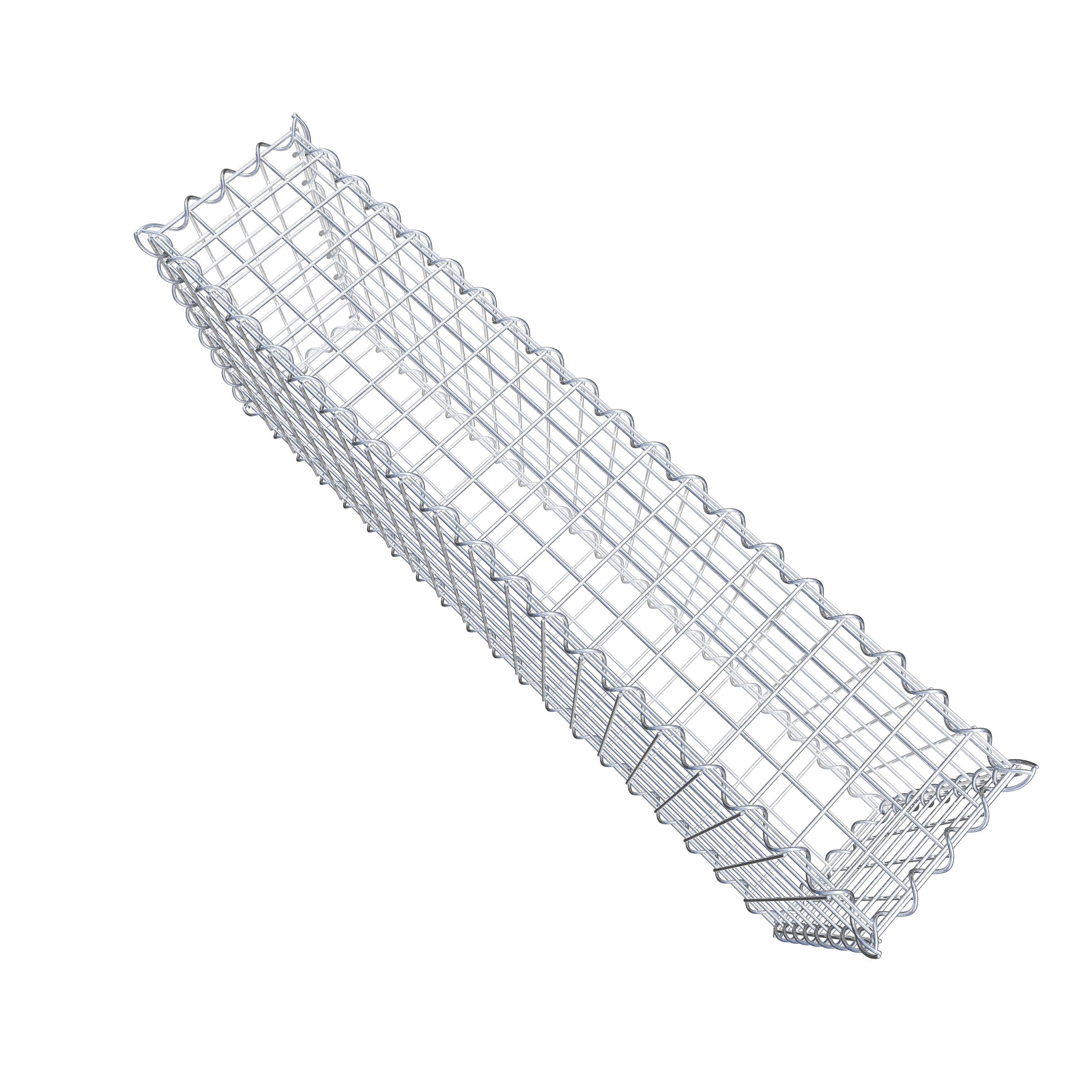 Lot de 2 gabions 100 cm x 40 cm x 20 cm (L x H x P), mailles 5 x 5 cm, spirale
