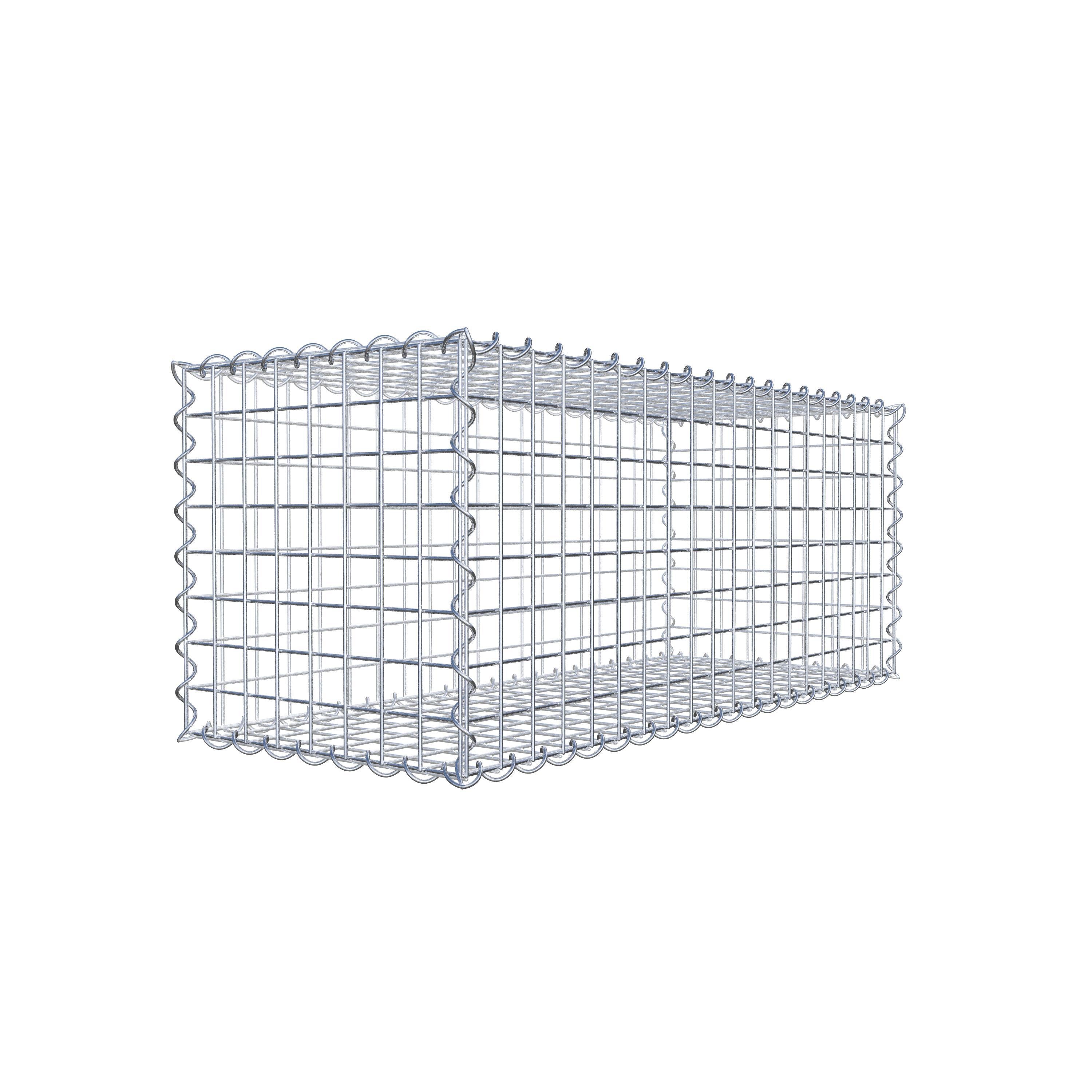 Lot de 2 gabions 100 cm x 40 cm x 40 cm (L x H x P), mailles 5 x 5 cm, spirale