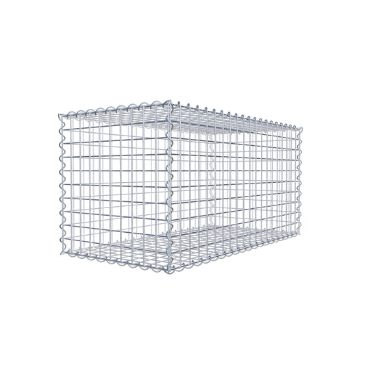 Set of 2 gabions 100 cm x 50 cm x 50 cm (L x H x D), mesh size 5 x 5 cm, spiral