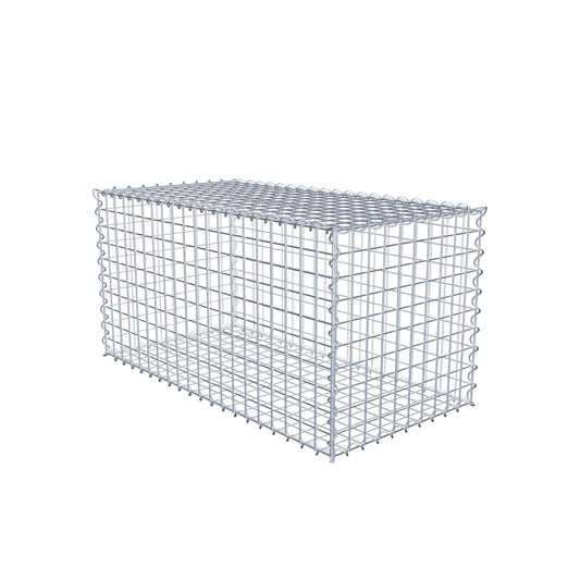 Set of 2 gabions 100 cm x 50 cm x 50 cm (L x H x D), mesh size 5 x 5 cm, spiral