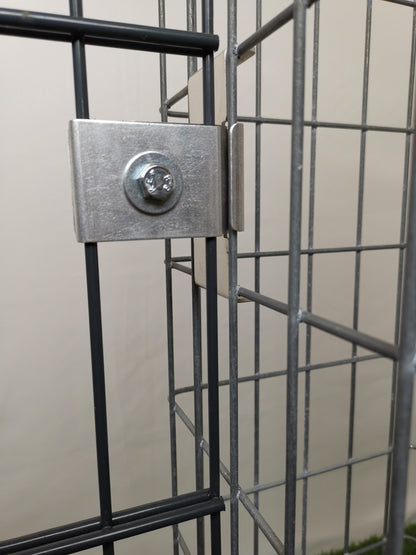 Klämma med staketfäste 5 x 10 cm för dubbelt trådnät, aluminium