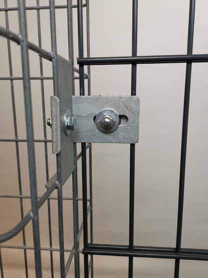 Grampo com suporte de cerca 5 x 10 cm, para malha de haste dupla, galvanizado