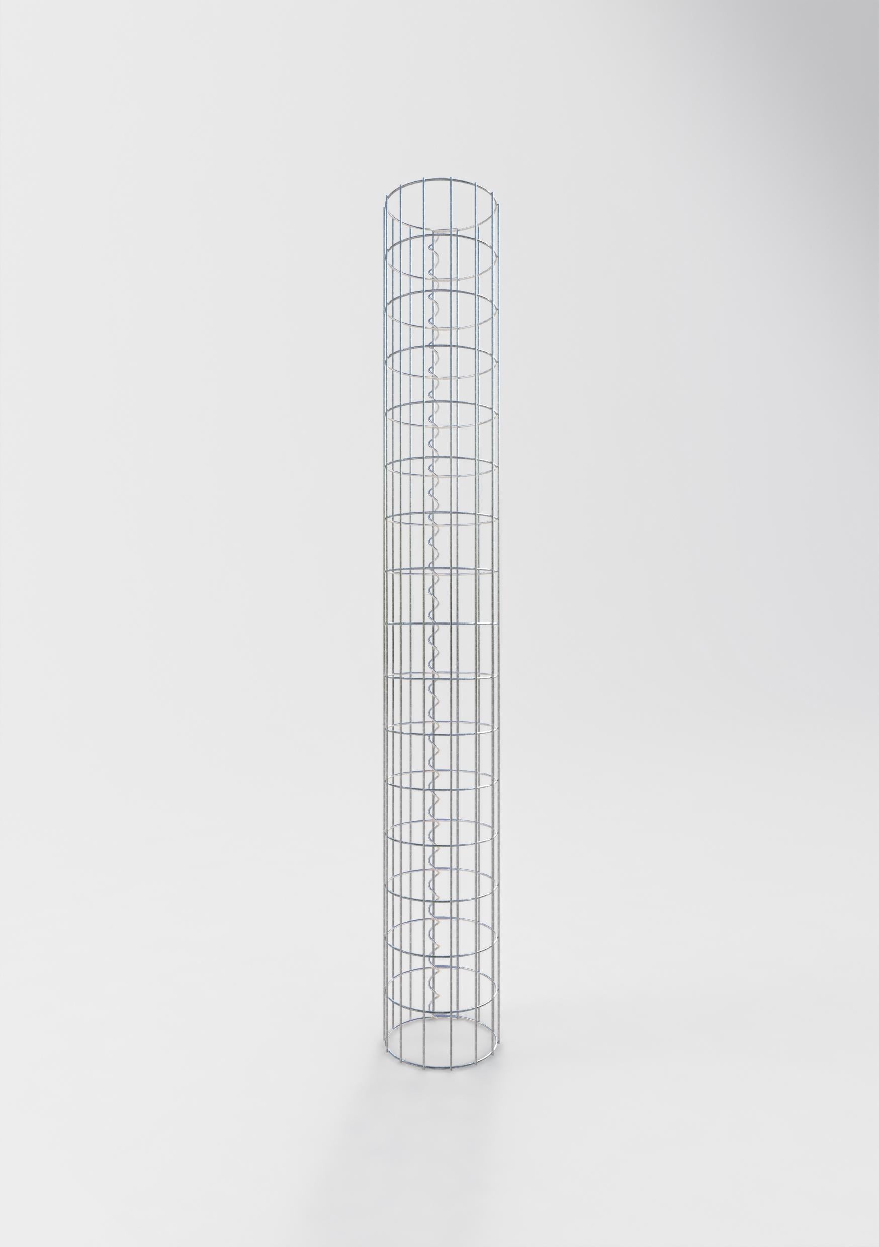 Colonne de gabion ronde 22 cm de diamètre, 160 cm de hauteur, maille 5 cm x 10 cm