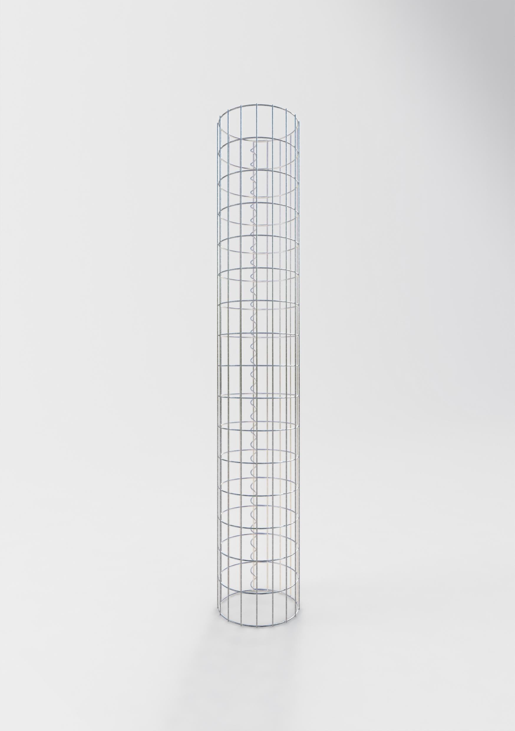 Colonne de gabion ronde 27 cm de diamètre, 160 cm de hauteur, maille 5 cm x 10 cm