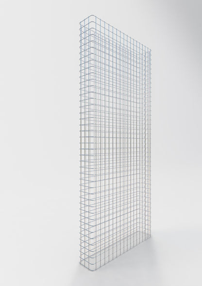 Comprimento da cerca de gabião 87 cm, altura 160 cm, profundidade 17 cm, tamanho da malha 5 x 5 cm