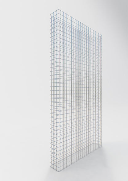 Comprimento da cerca de gabião 107 cm, altura 180 cm, profundidade 17 cm, tamanho da malha 5 x 5 cm