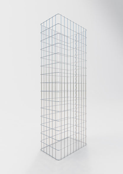 Comprimento da cerca de gabião 52 cm, altura 180 cm, profundidade 32 cm, tamanho da malha 5 x 10 cm