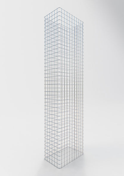 Comprimento da cerca de gabião 52 cm, altura 160 cm, profundidade 32 cm, tamanho da malha 5 x 5 cm