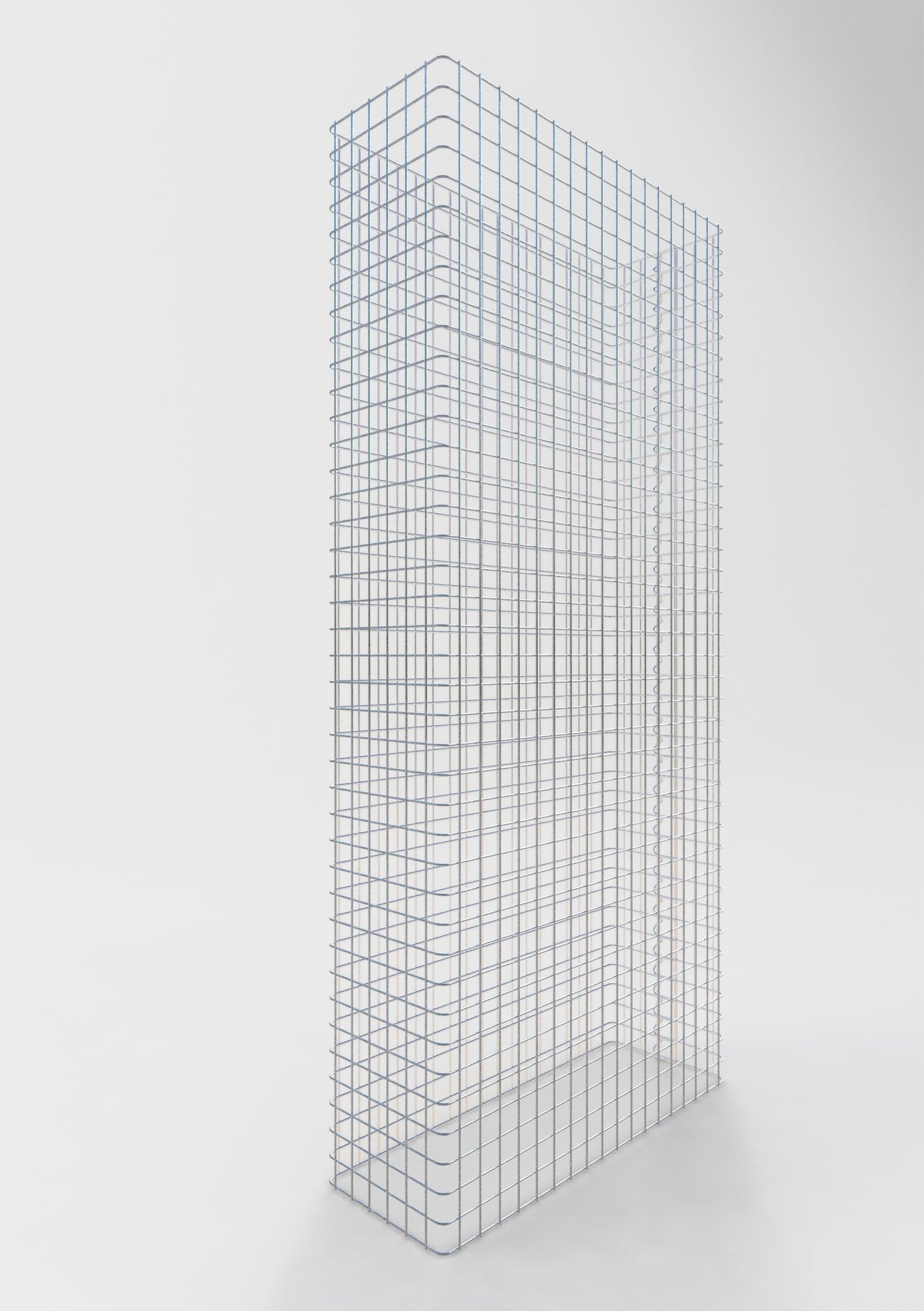 Comprimento da cerca de gabião 92 cm, altura 200 cm, profundidade 32 cm, tamanho da malha 5 x 5 cm